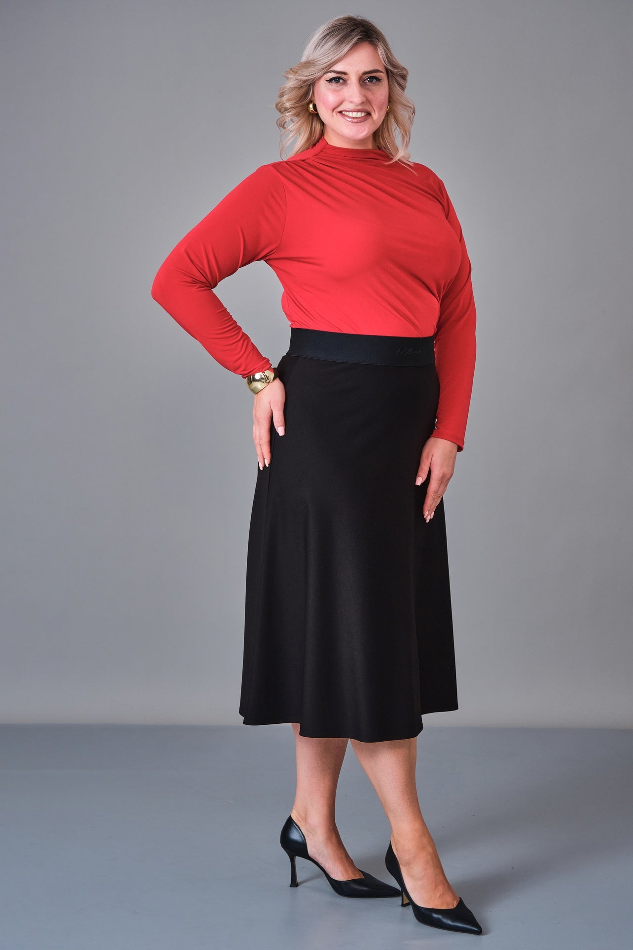 Elitline - Plus Size Skirt (ELT27K2-24-4012) - 8690200237379