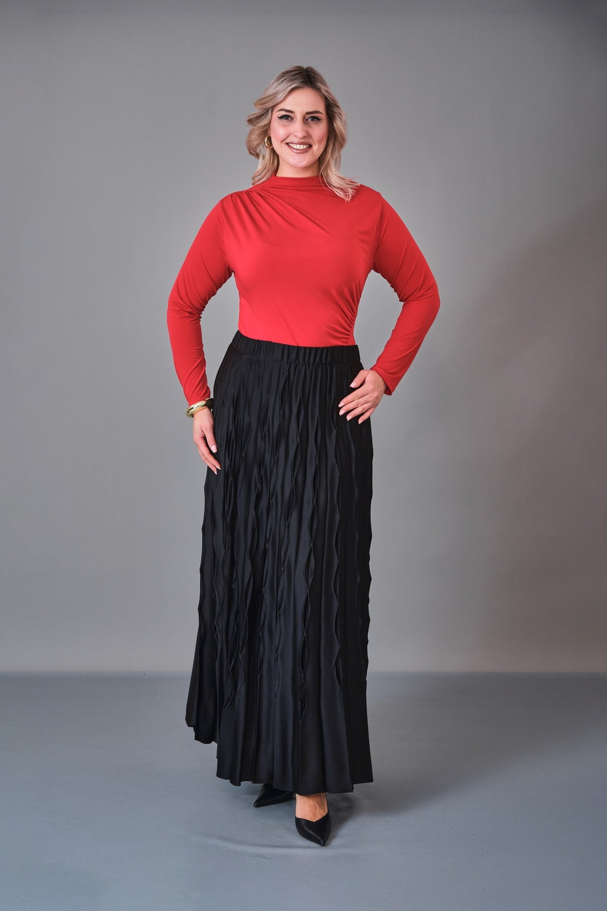 Myraang - Plus Size Skirt (MRG27K08-8431) - 8690200238024