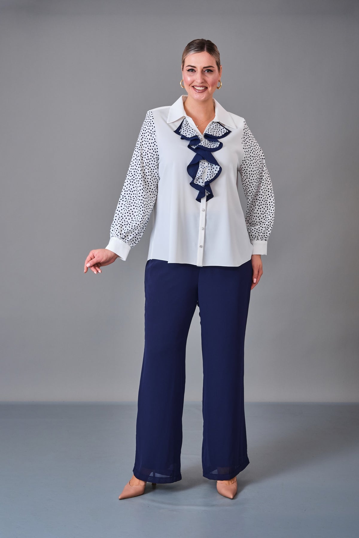 Kifayet - Plus Size Shirt (KFT27K18708-20) - 8690200238185