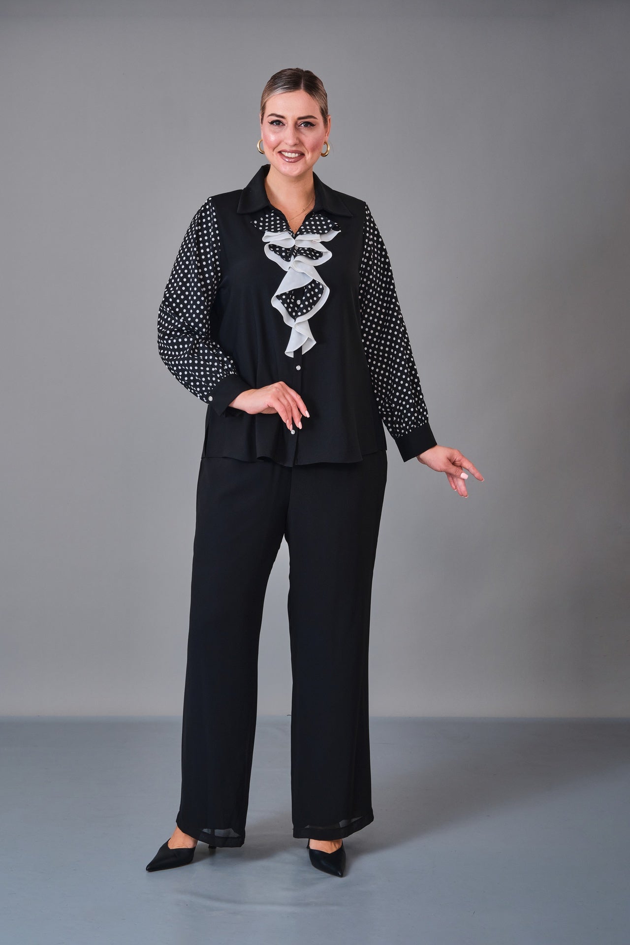 Kifayet - Extended Plus Size Shirt (KFT27K23707-20) - 8690200238208
