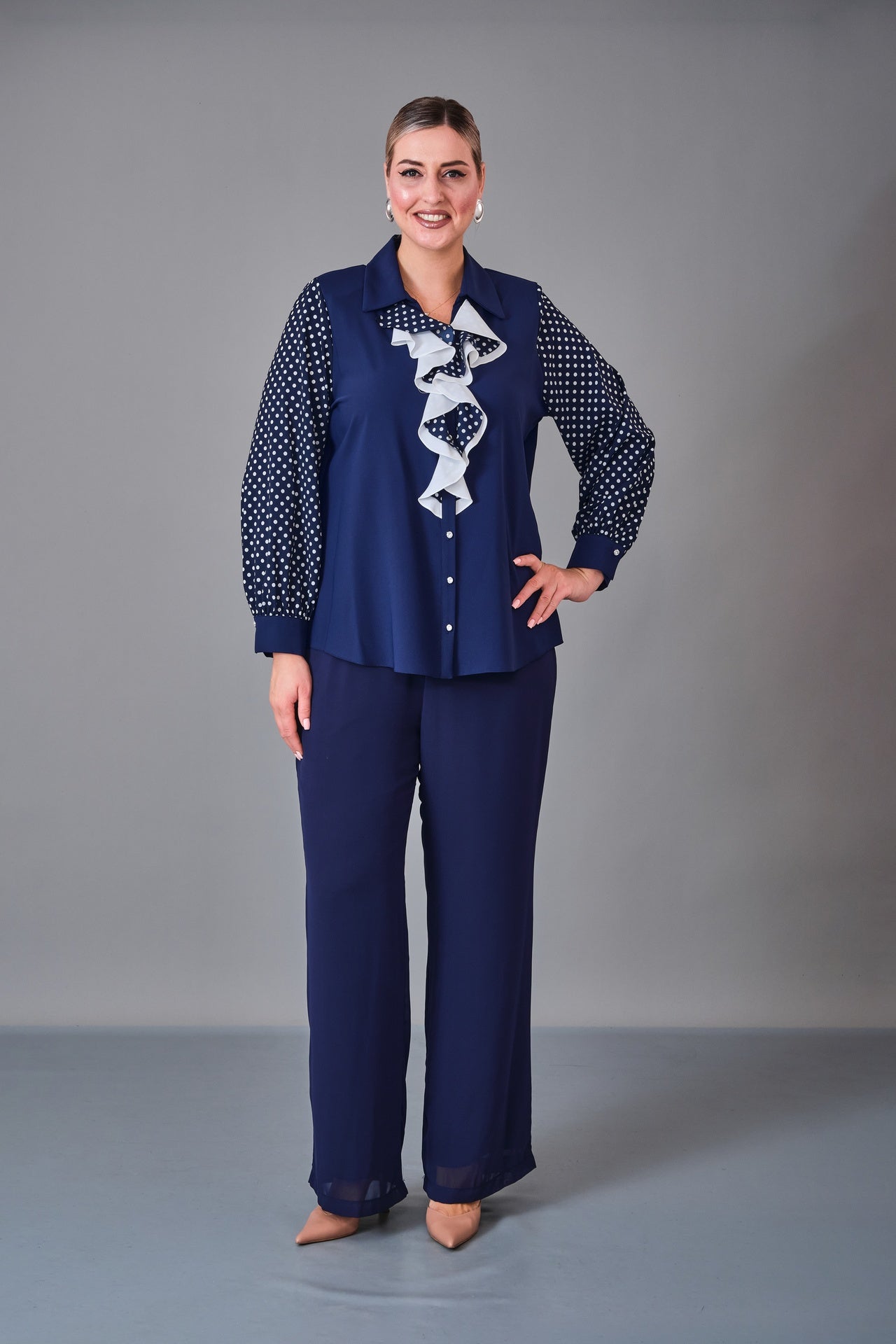 Kifayet - Extended Plus Size Shirt (KFT27K23707-20) - 8690200238215