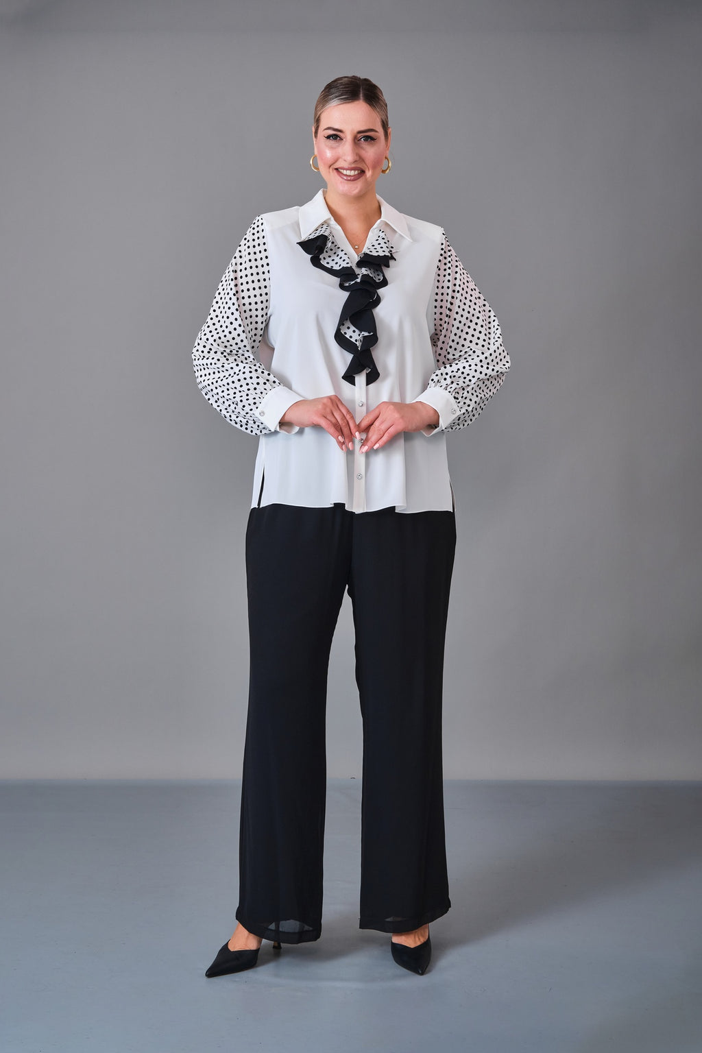 Kifayet - Extended Plus Size Shirt (KFT27K23707-20) - 8690200238239