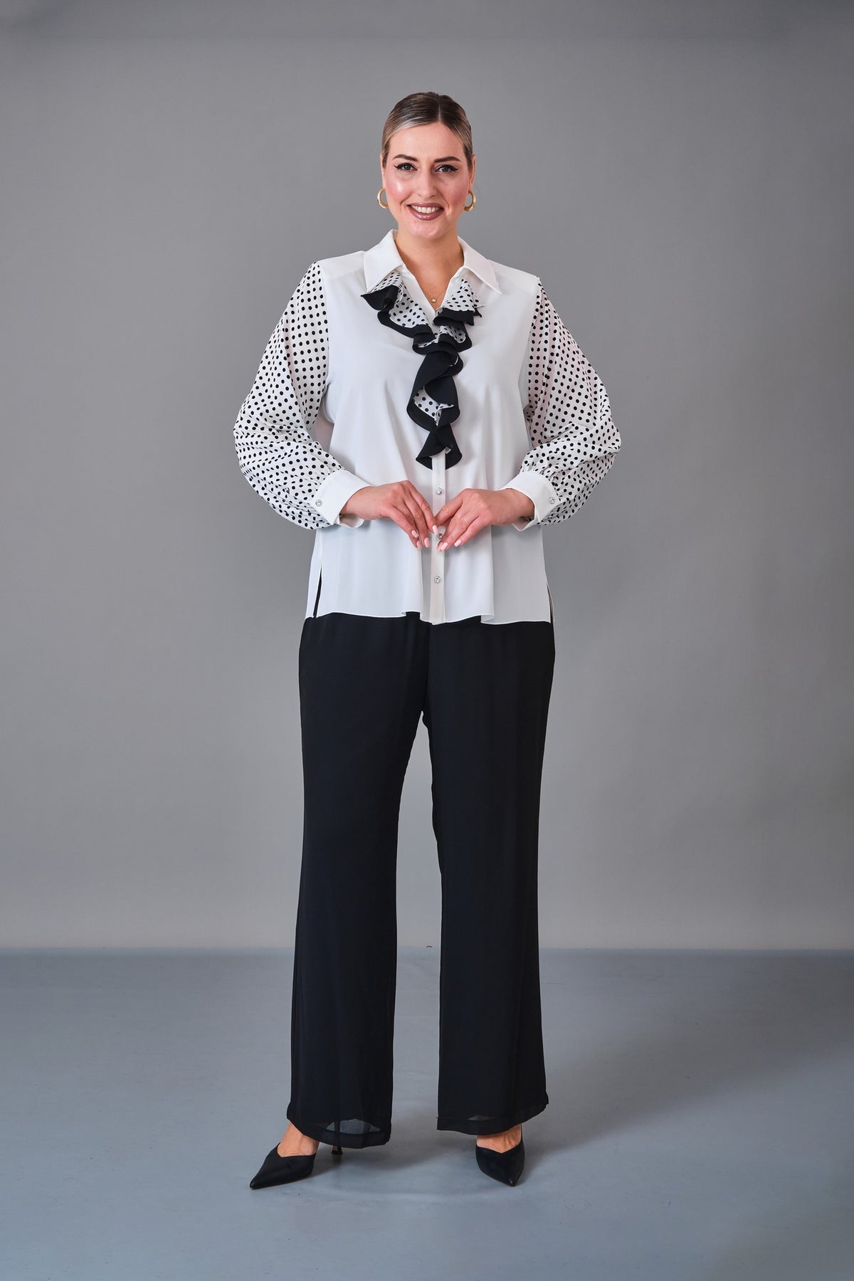 Kifayet - Extended Plus Size Shirt (KFT27K23707-20) - 8690200238239