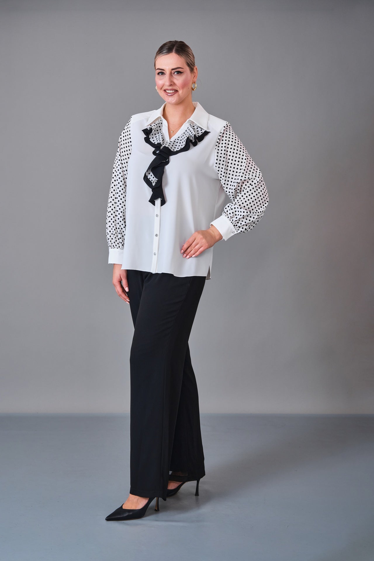 Kifayet - Extended Plus Size Shirt (KFT27K23707-20) - 8690200238239