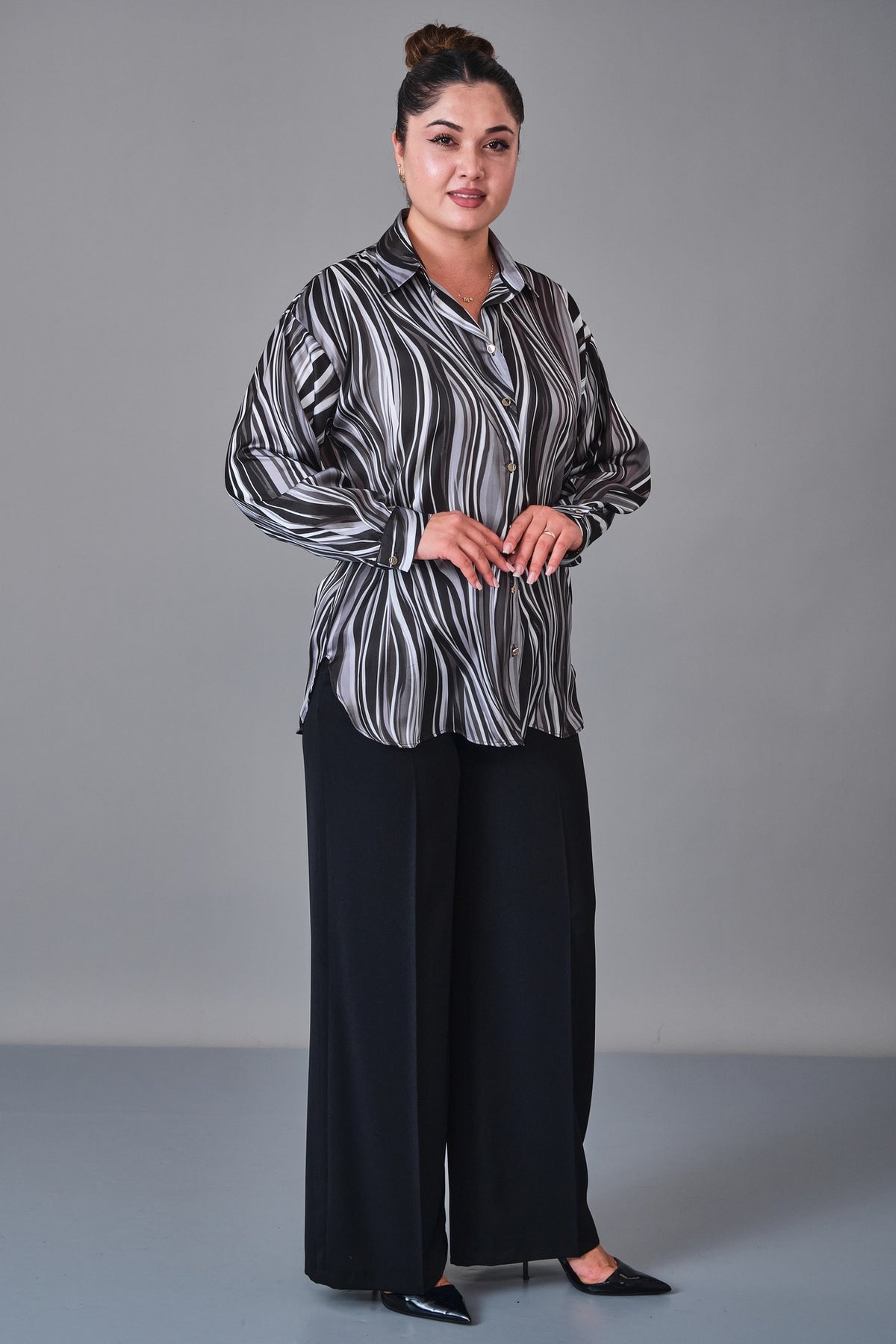 Selen - Plus Size Blouse (SLN27K160270) - 8690200238260