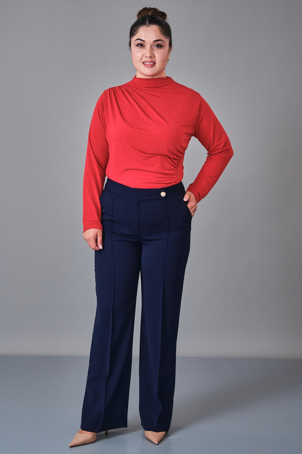 Selen - Plus Size Trousers (SLN27K11889)