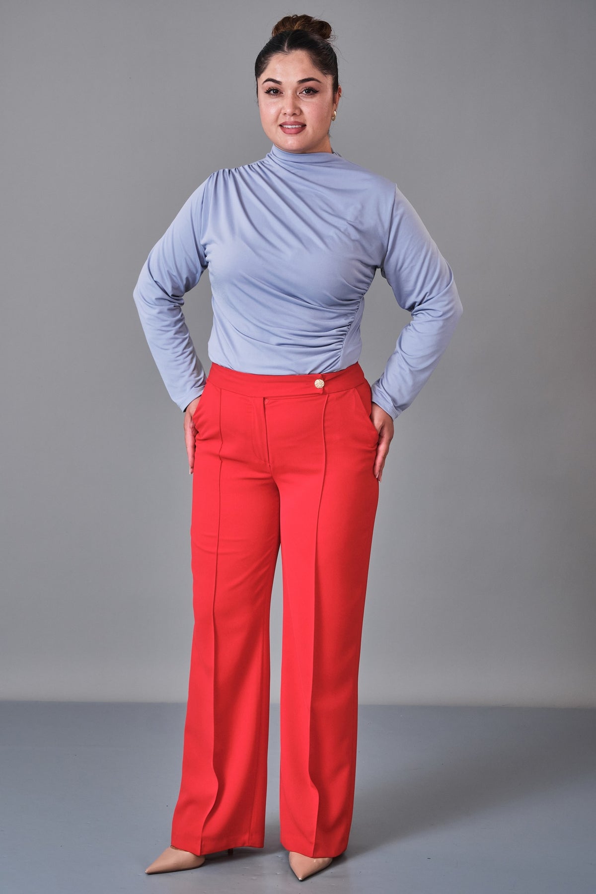 Selen - Plus Size Trousers (SLN27K11889)