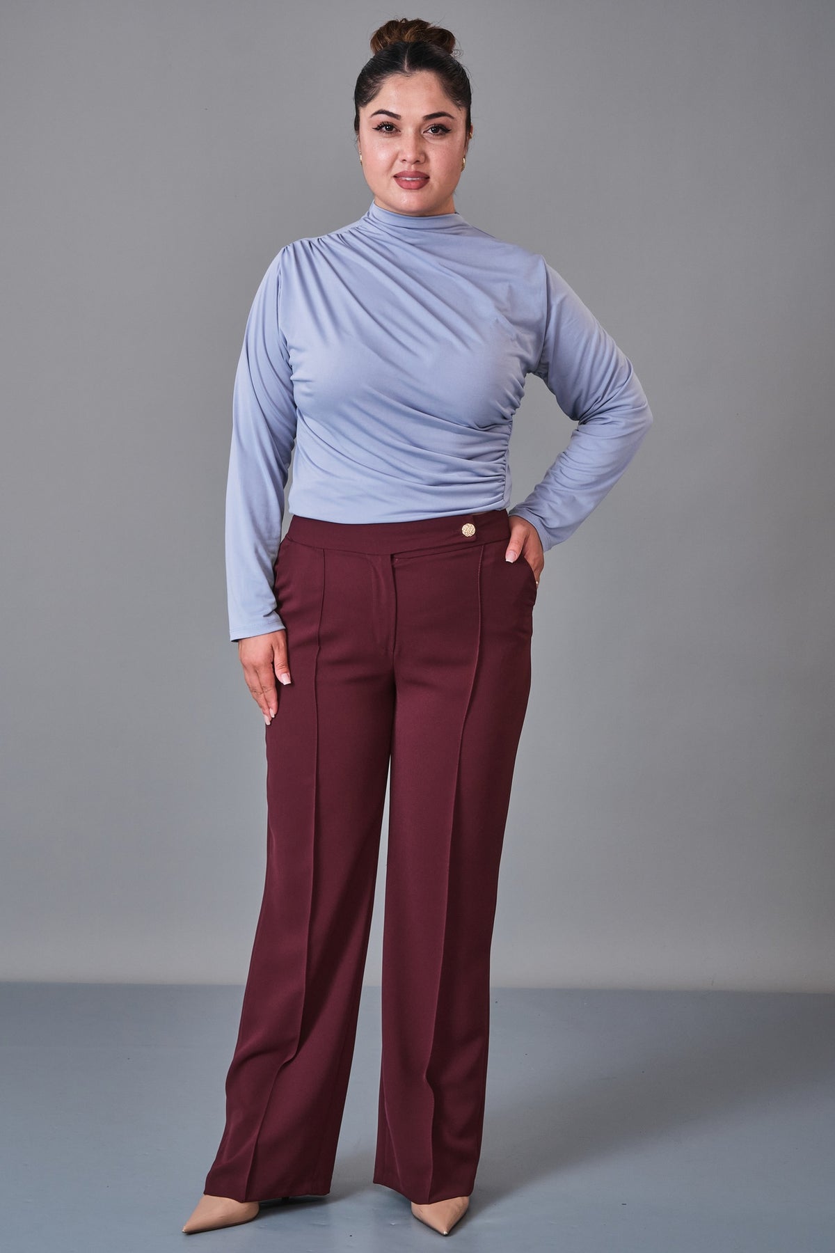 Selen - Plus Size Trousers (SLN27K11889)