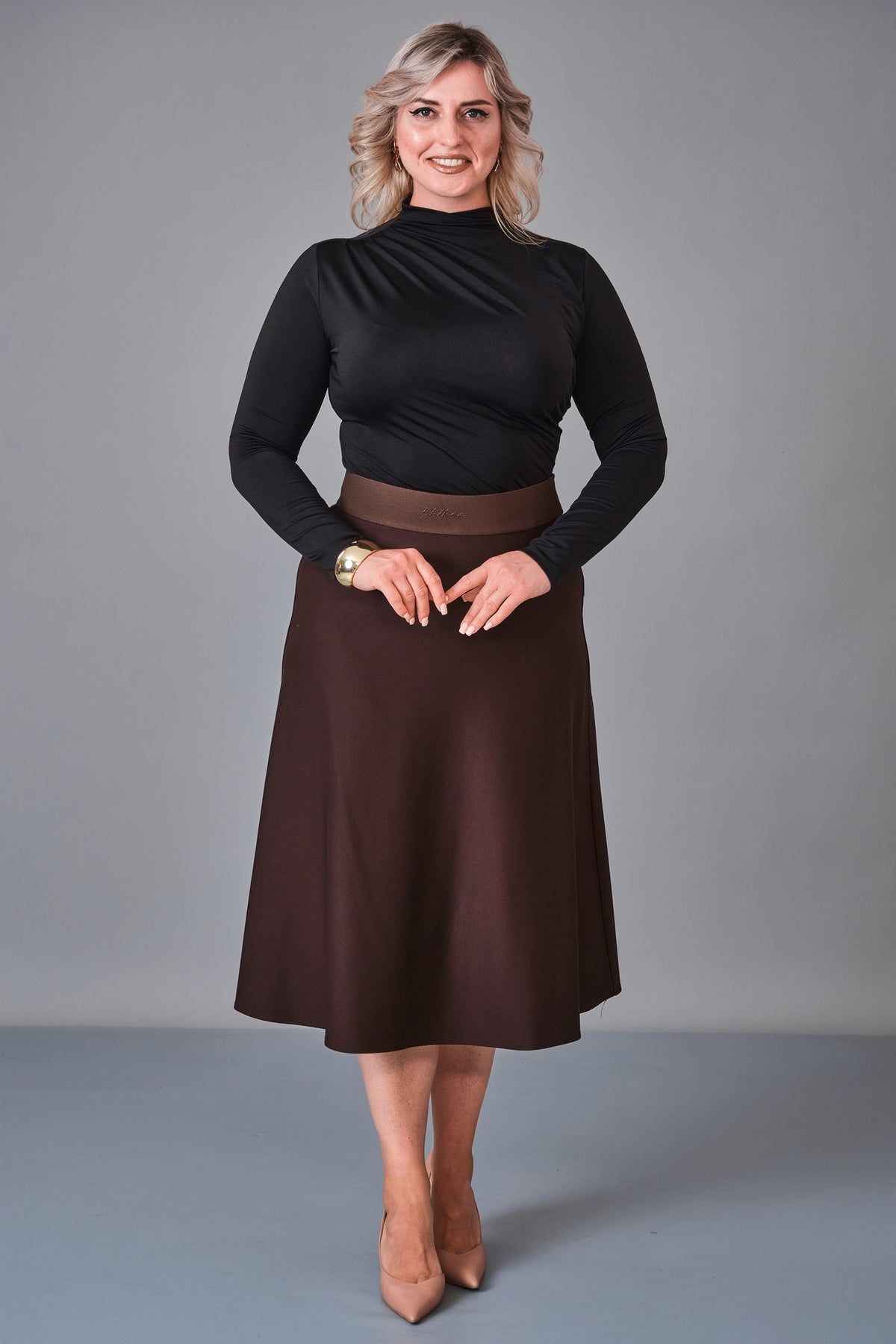 Elitline - Plus Size Skirt (ELT27K2-24-4012) - 8690200238543