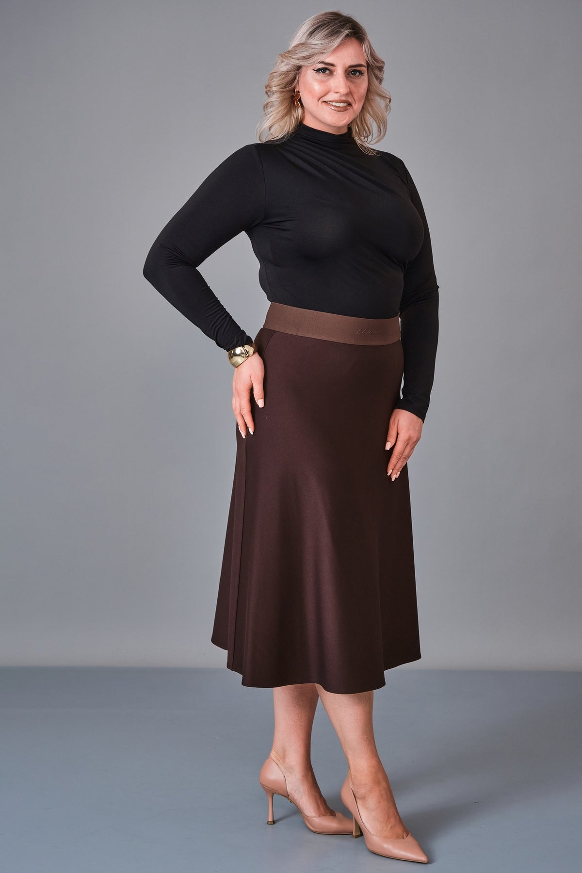 Elitline - Plus Size Skirt (ELT27K2-24-4012) - 8690200238543