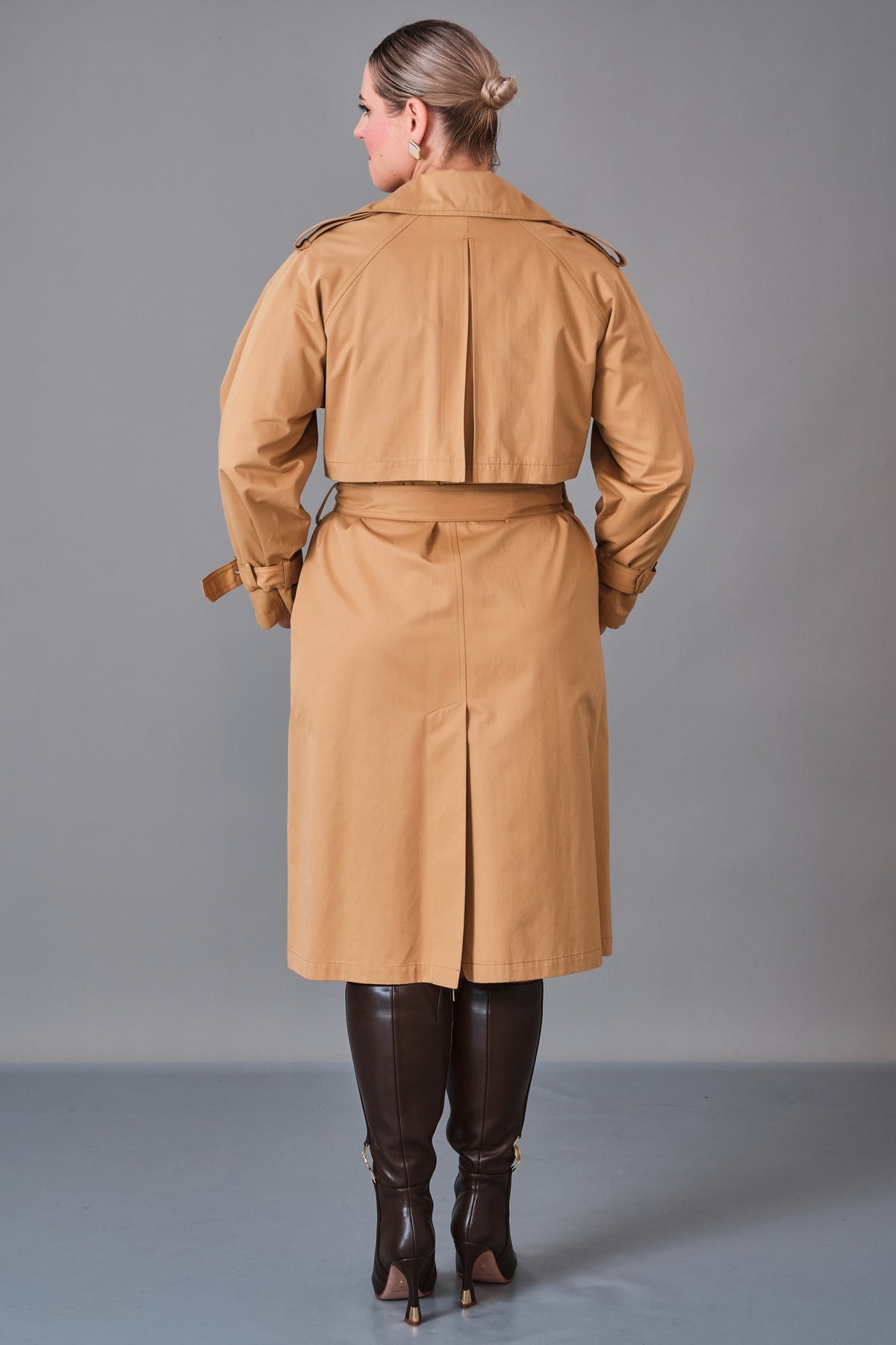 Laluce - Plus Size Trench Coat (L2.K27.TRE.2T12) - 8690200239458