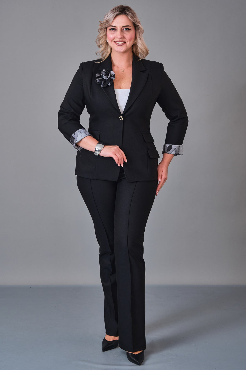 Butik Dayi - Plus Size Suit (BDY27K44358)