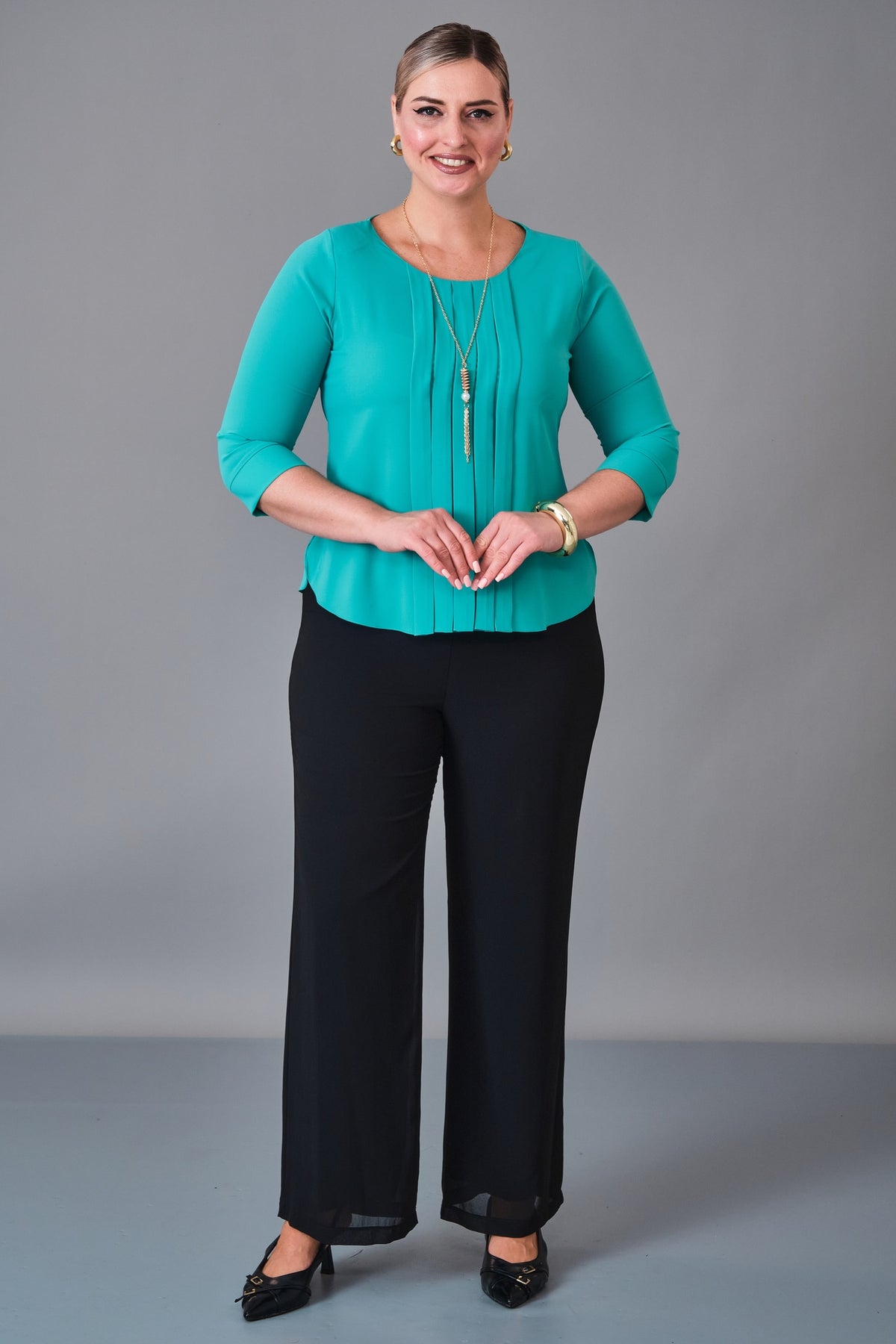 Kifayet - Plus Size Blouse (KFT27K12800-01) - 8690200241031