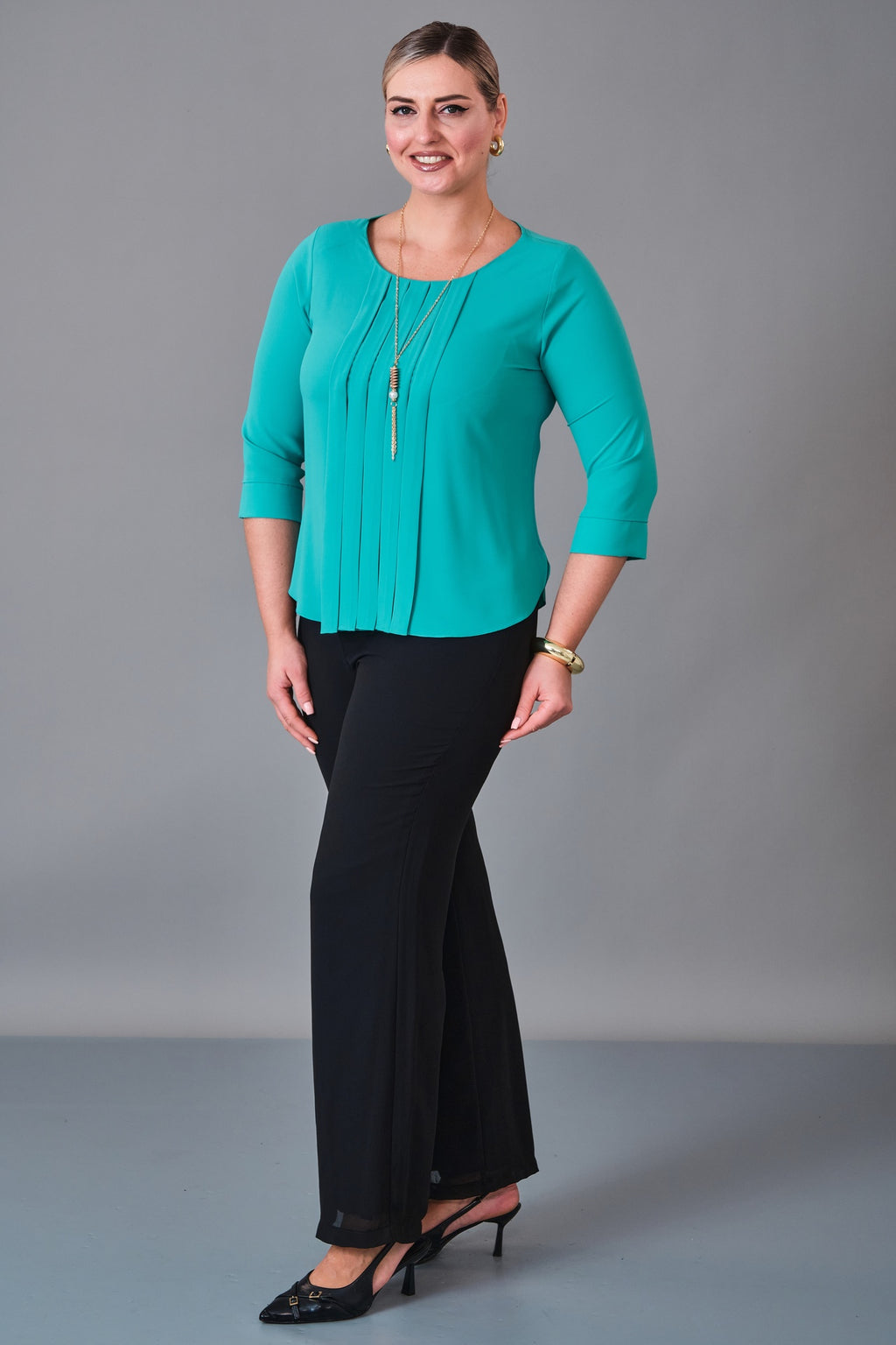 Kifayet - Plus Size Blouse (KFT27K12800-01) - 8690200241031