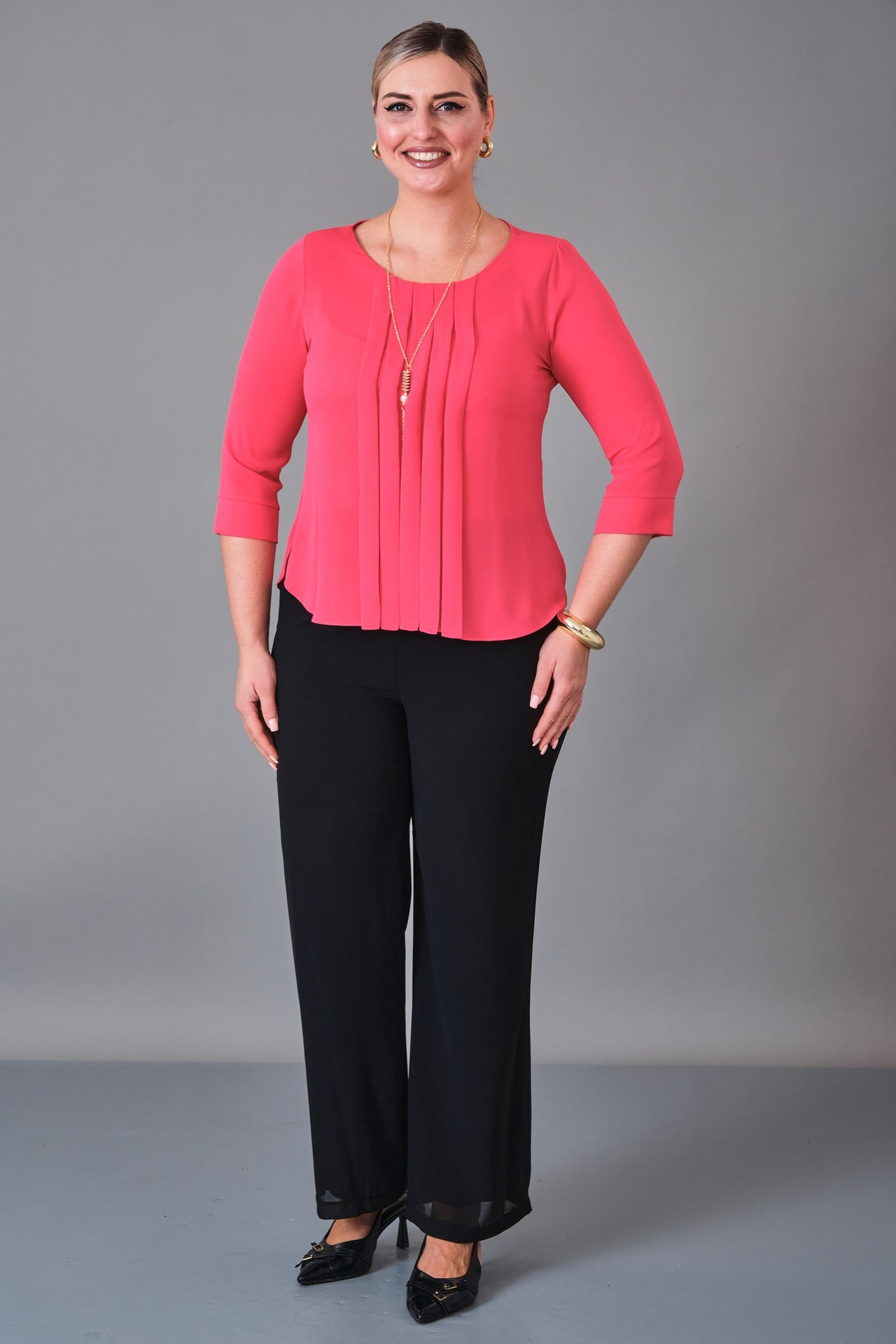 Kifayet - Plus Size Blouse (KFT27K12800-01) - 8690200241048