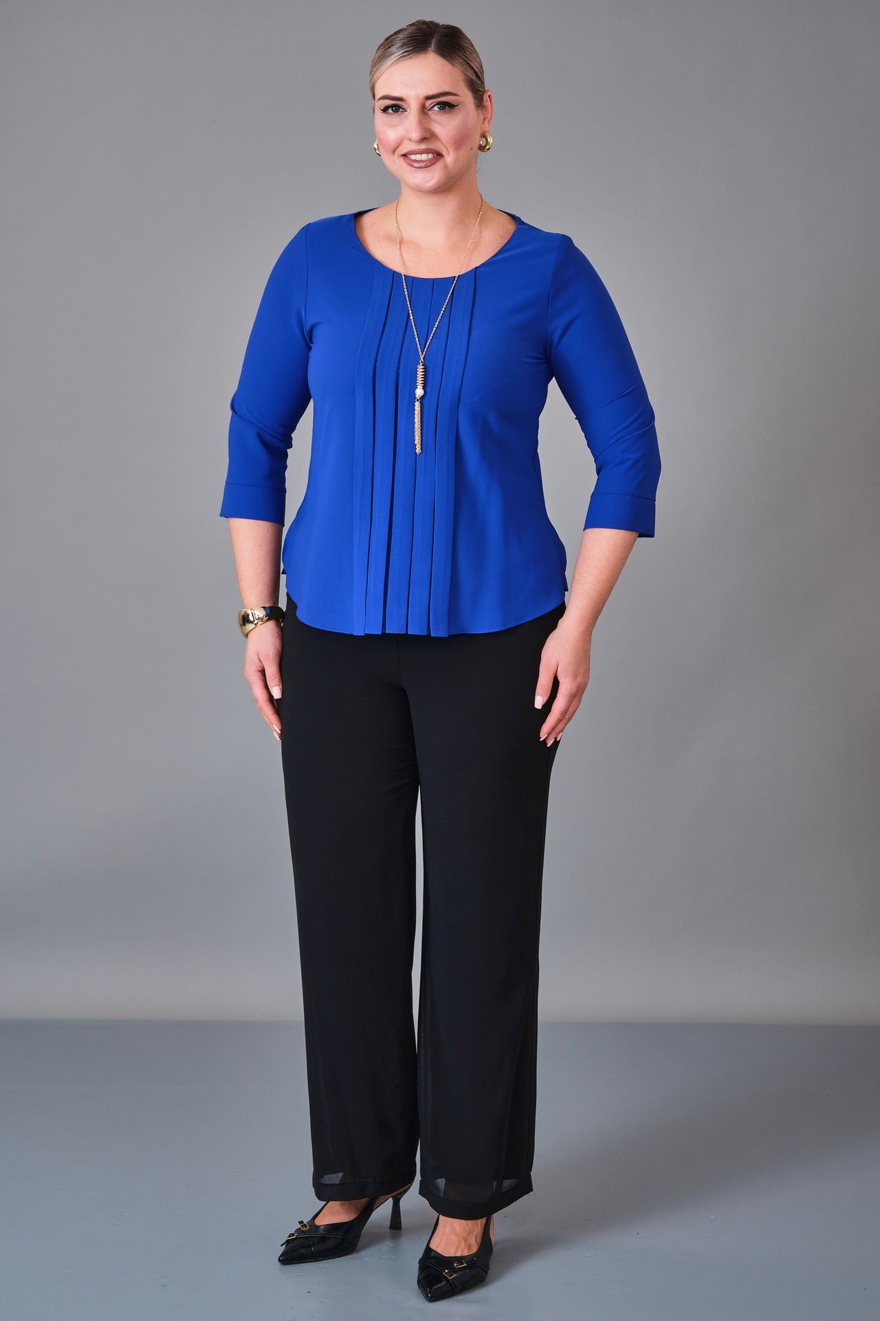 Kifayet - Plus Size Blouse (KFT27K12800-01) - 8690200241055