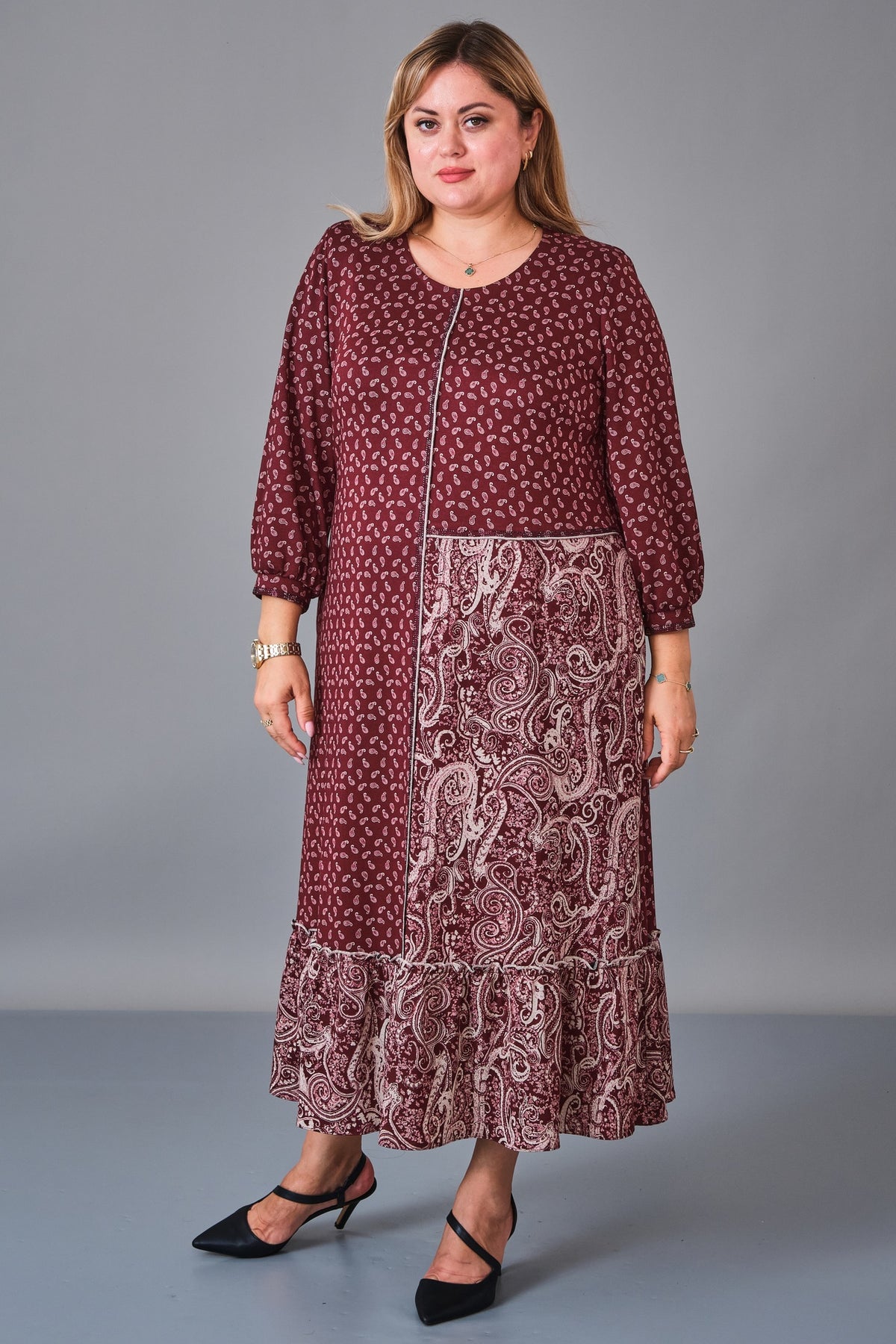 Gumanize - Plus Size Dress (GMZ2027-32-8495) - 8690200241154
