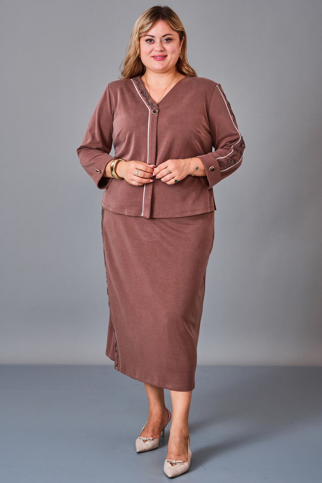 Gumanize - Plus Size Suit (GMZTK331-7848) - 8690200241192