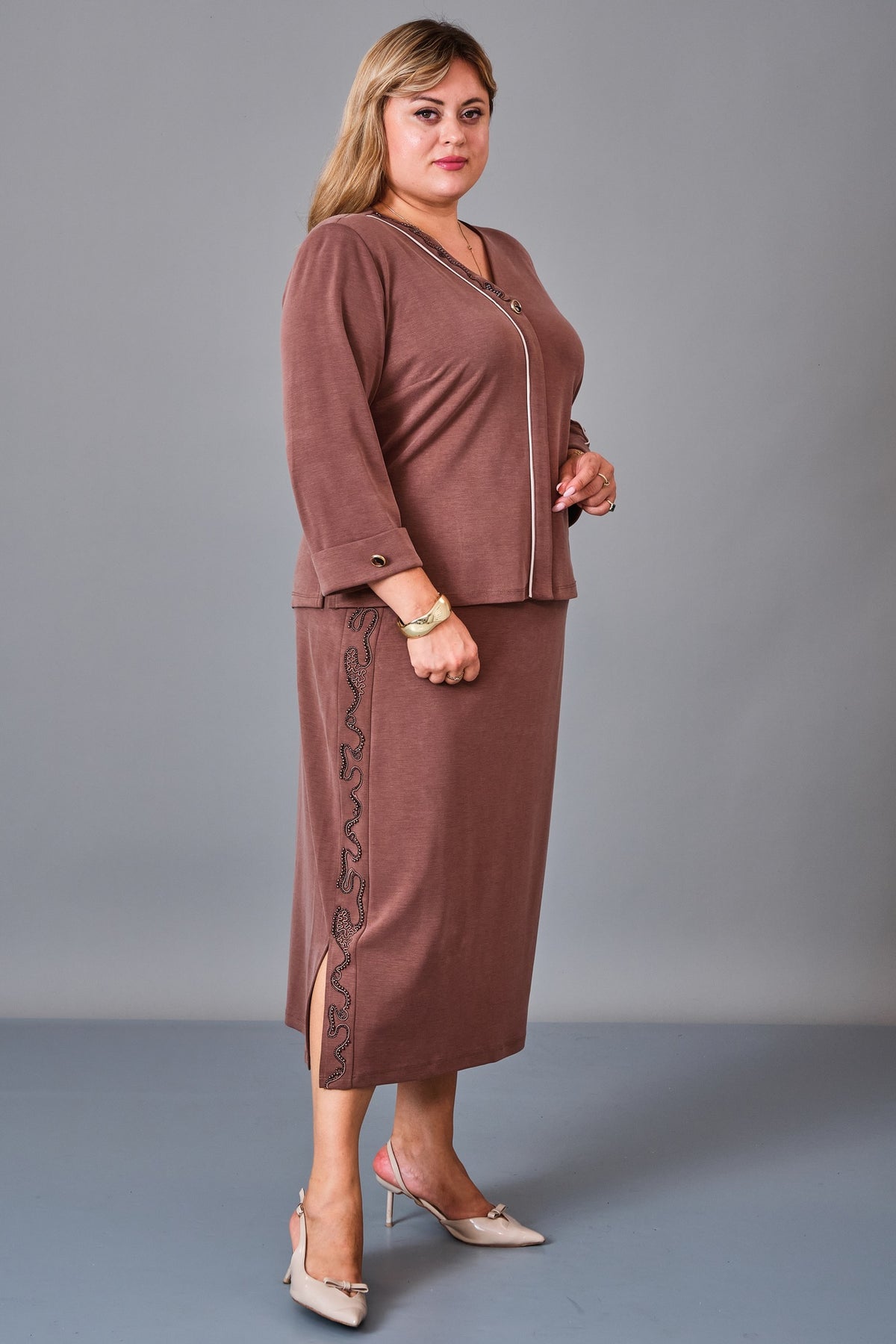 Gumanize - Plus Size Suit (GMZTK331-7848) - 8690200241192