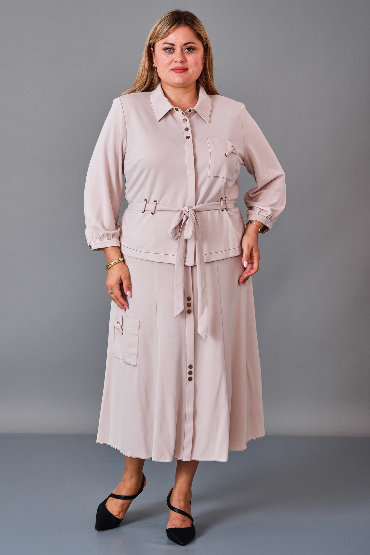 Gumanize - Plus Size Suit (GMZTK347-7848) - 8690200241239