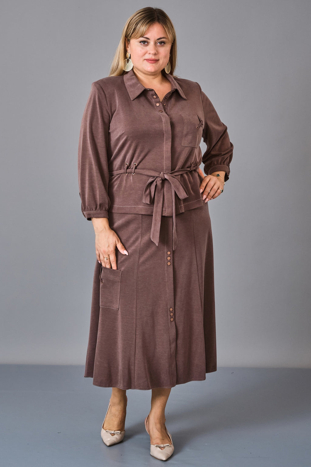 Gumanize - Plus Size Suit (GMZTK347-7848) - 8690200241253