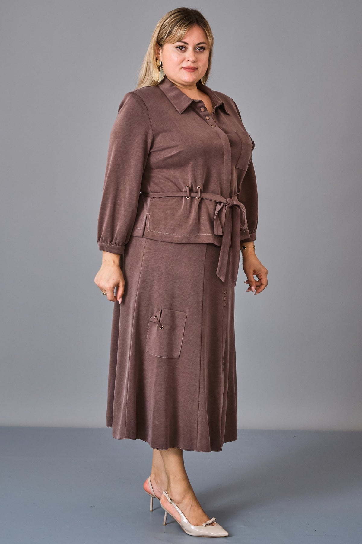 Gumanize - Plus Size Suit (GMZTK347-7848) - 8690200241253
