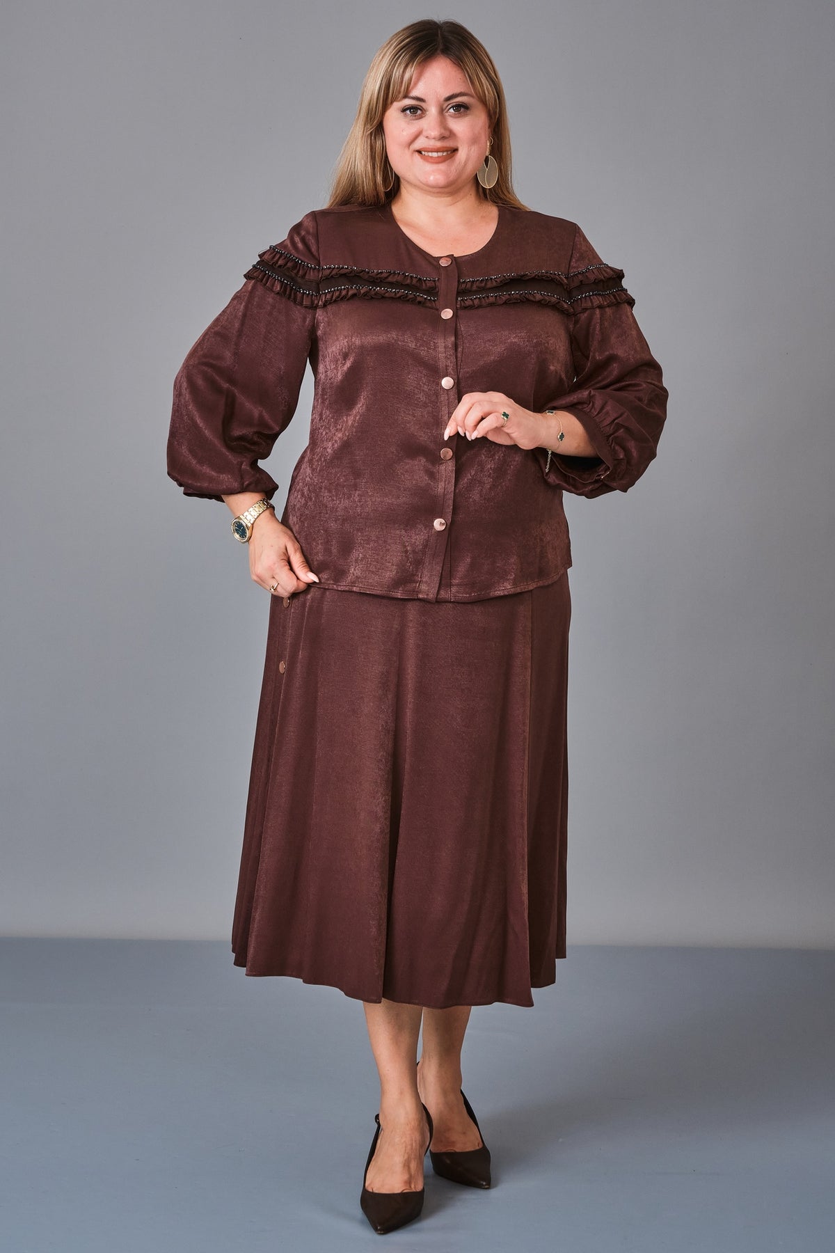 Gumanize - Plus Size Suit (GMZTK349-7880) - 8690200241284
