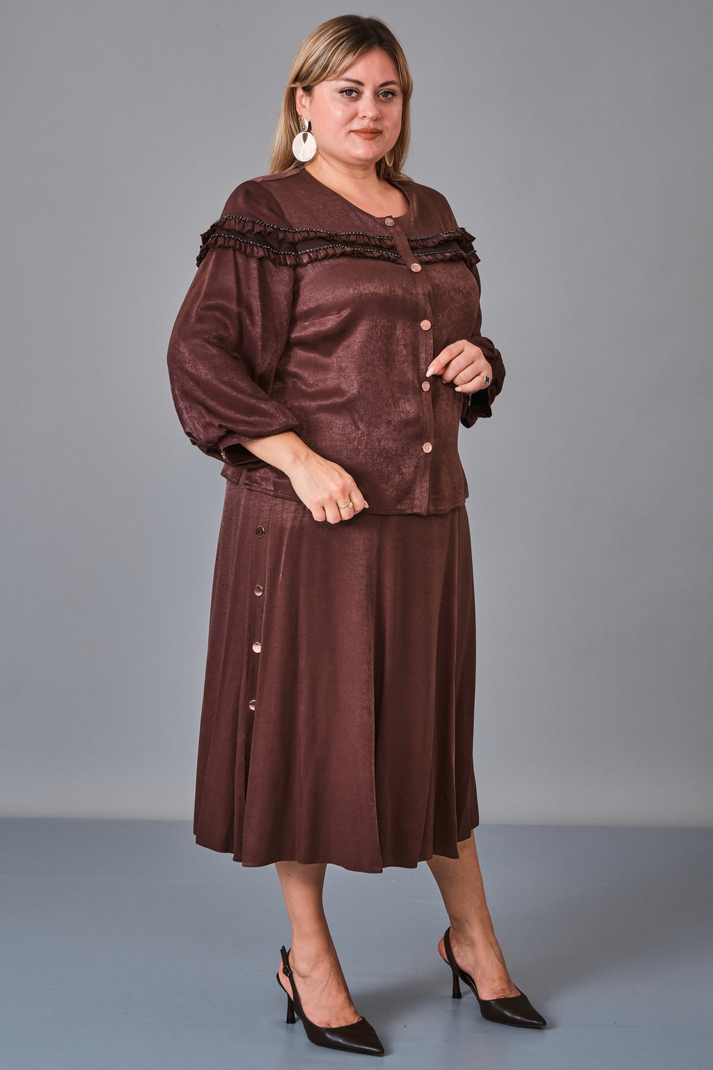 Gumanize - Plus Size Suit (GMZTK349-7880) - 8690200241284