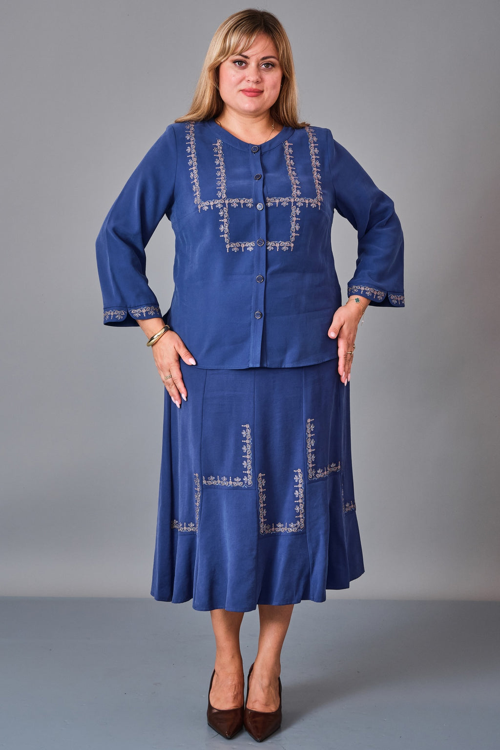 Gumanize - Plus Size Suit (GMZTK355-7888) - 8690200241338