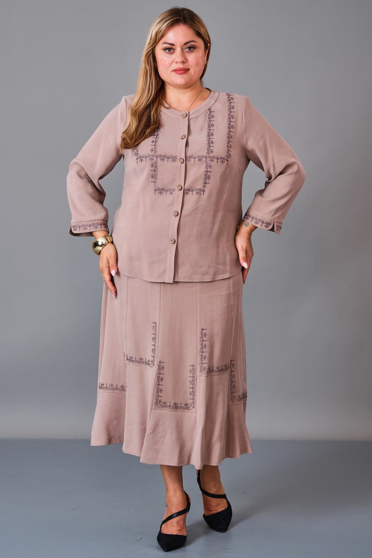 Gumanize - Plus Size Suit (GMZTK355-7888) - 8690200241352