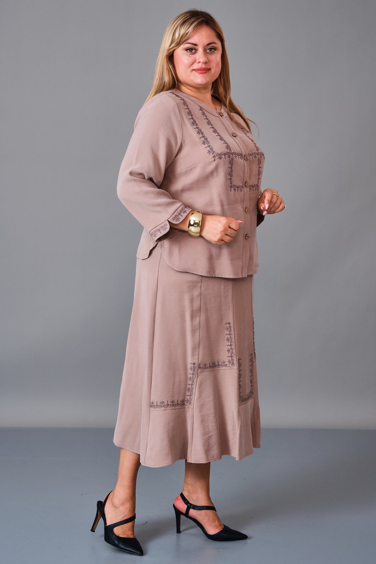Gumanize - Plus Size Suit (GMZTK355-7888) - 8690200241352