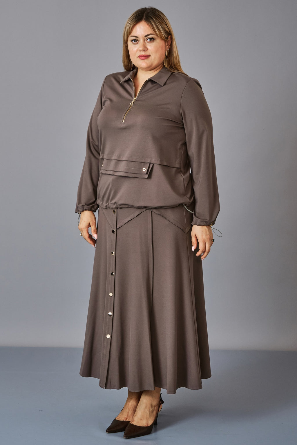 Gumanize - Plus Size Suit (GMZTK363-7867) - 8690200241376