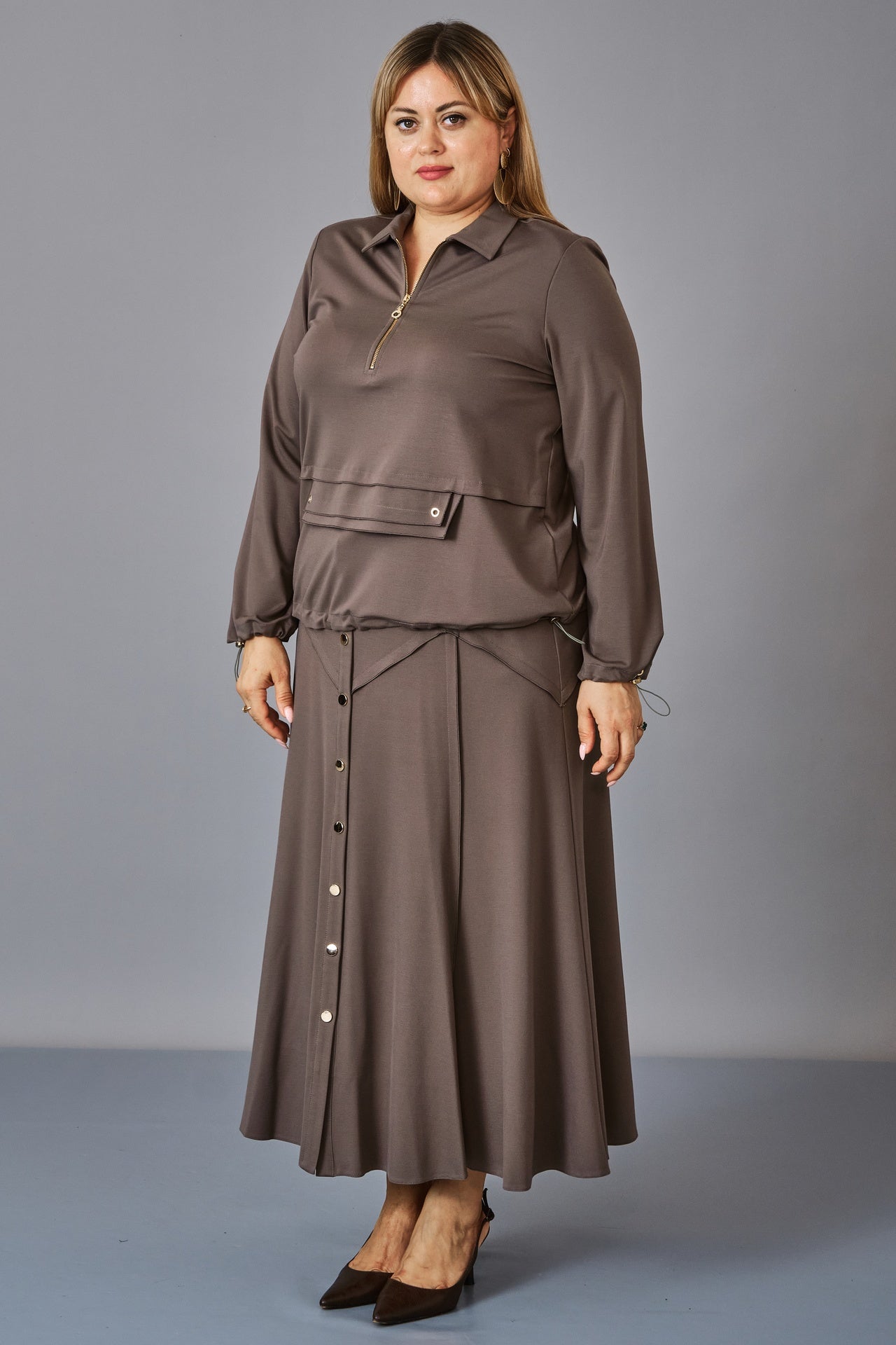 Gumanize - Plus Size Suit (GMZTK363-7867) - 8690200241376