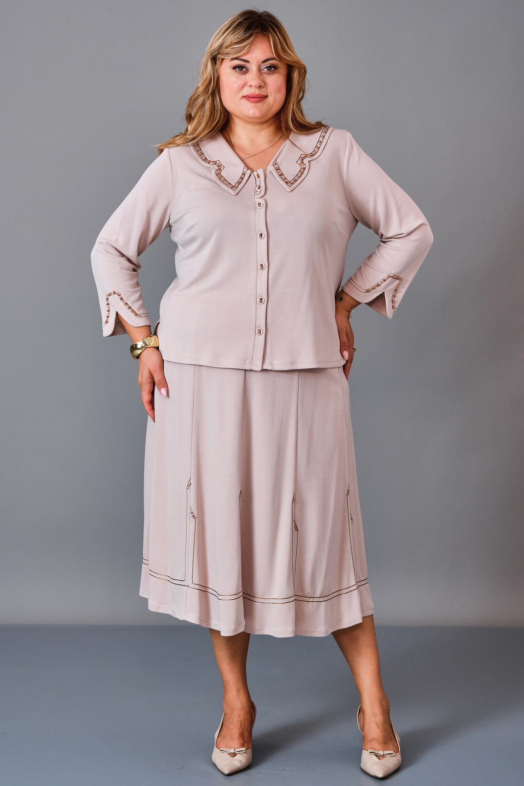 Gumanize - Plus Size Suit (GMZTK365-7848) - 8690200241413