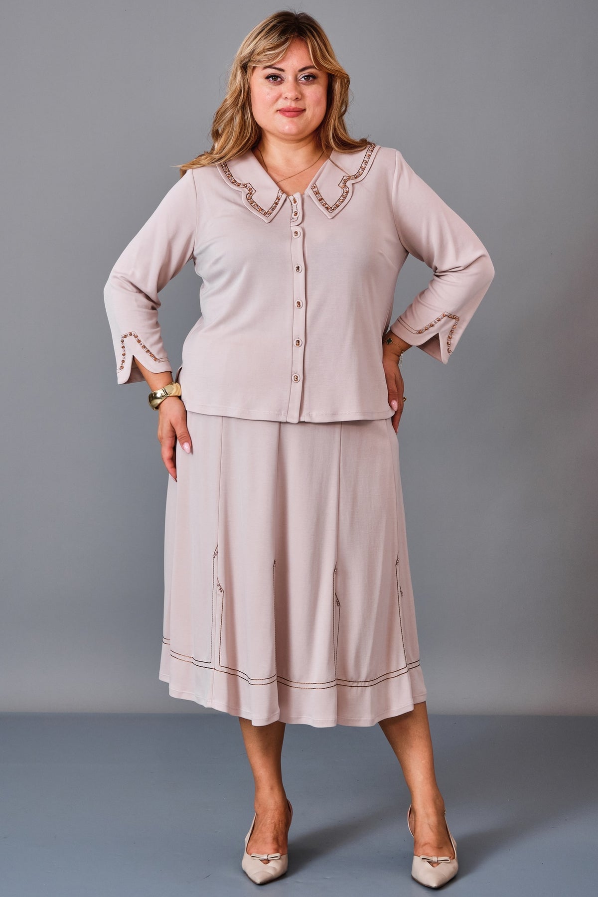 Gumanize - Plus Size Suit (GMZTK365-7848) - 8690200241413