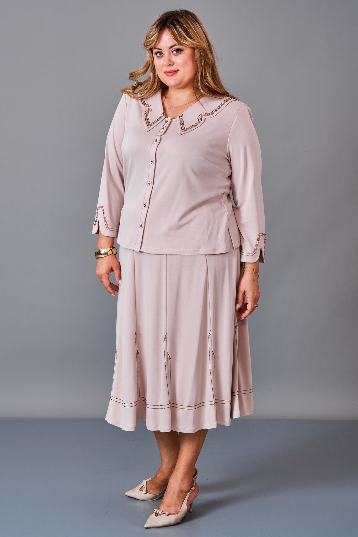 Gumanize - Plus Size Suit (GMZTK365-7848) - 8690200241413