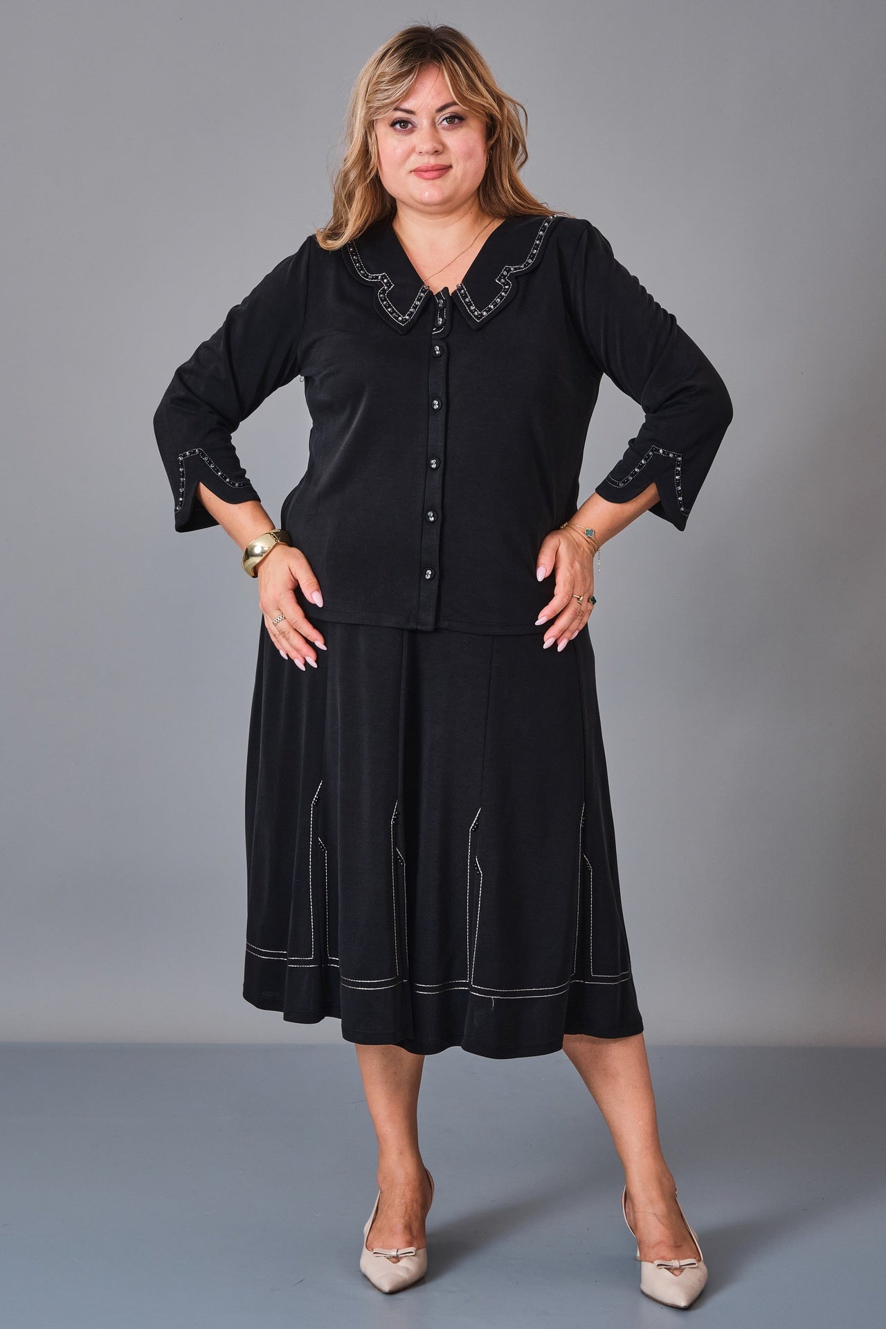 Gumanize - Plus Size Suit (GMZTK365-7848) - 8690200241420