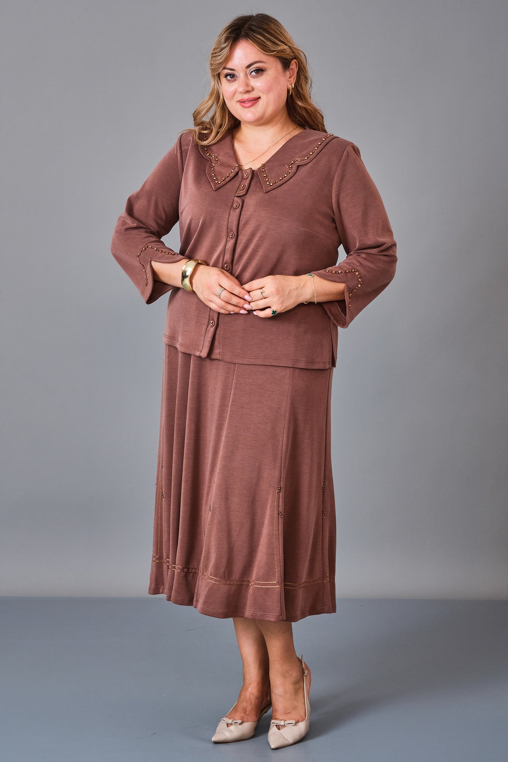 Gumanize - Plus Size Suit (GMZTK365-7848) - 8690200241437