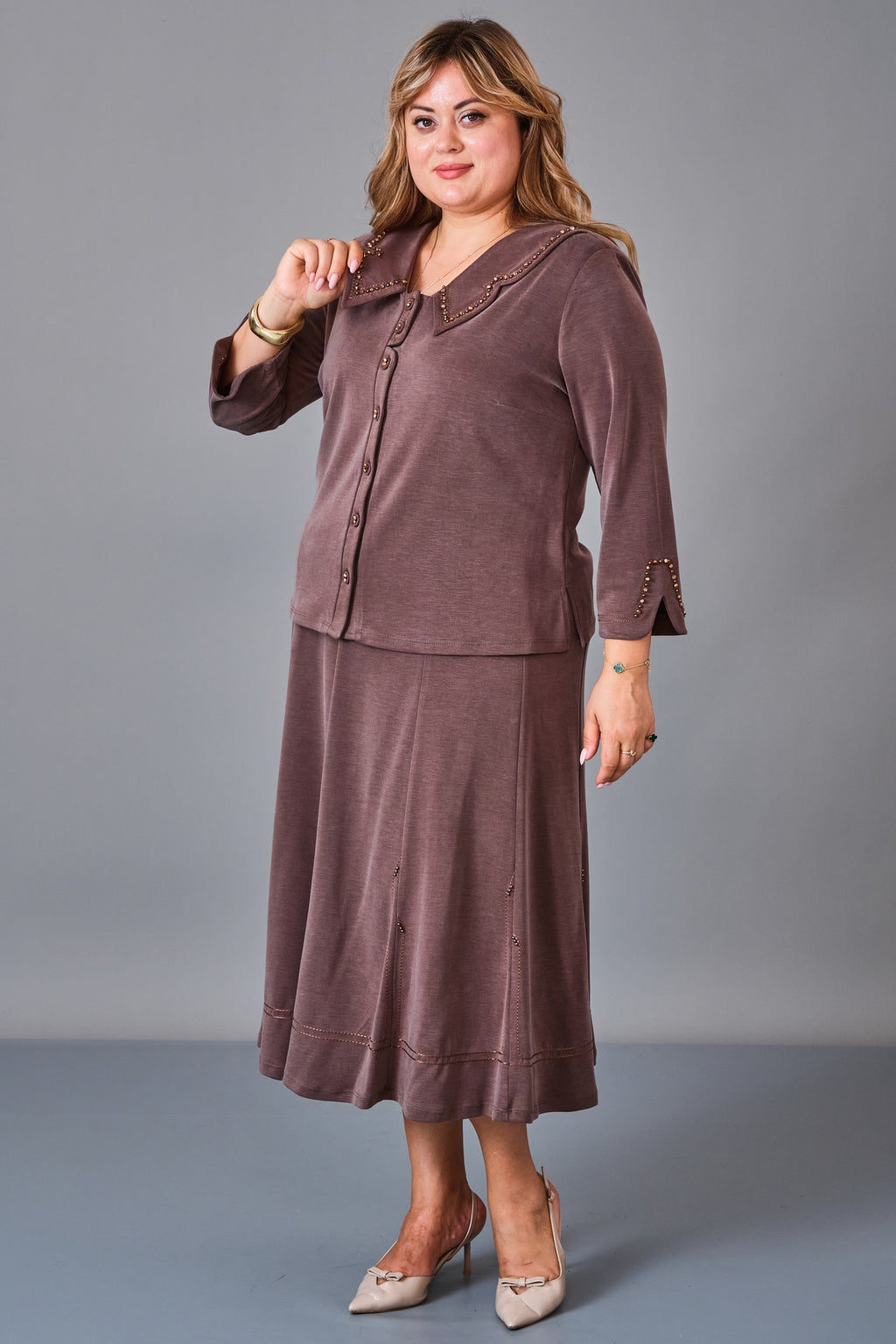 Gumanize - Plus Size Suit (GMZTK365-7848) - 8690200241444
