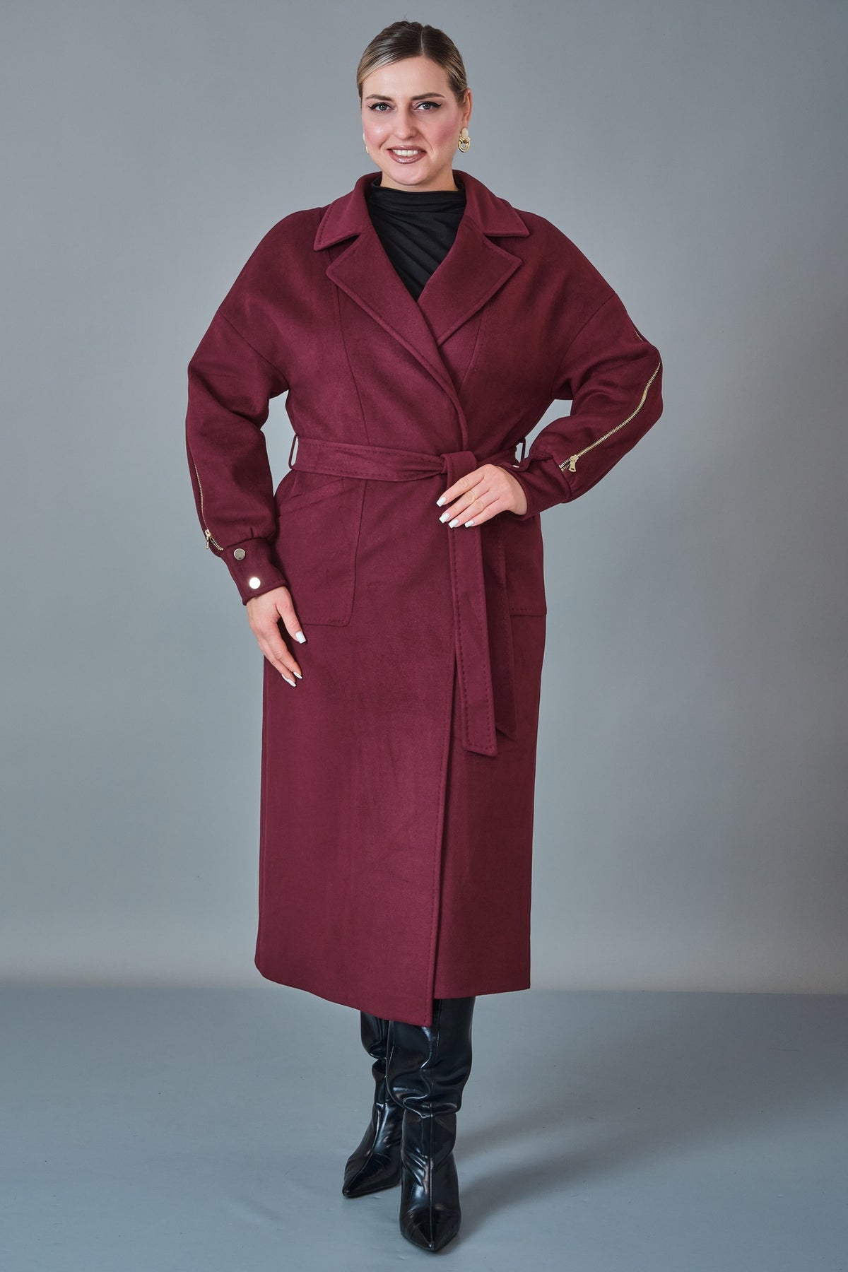 Jadem - Plus Size Coat (JDM27K8231)