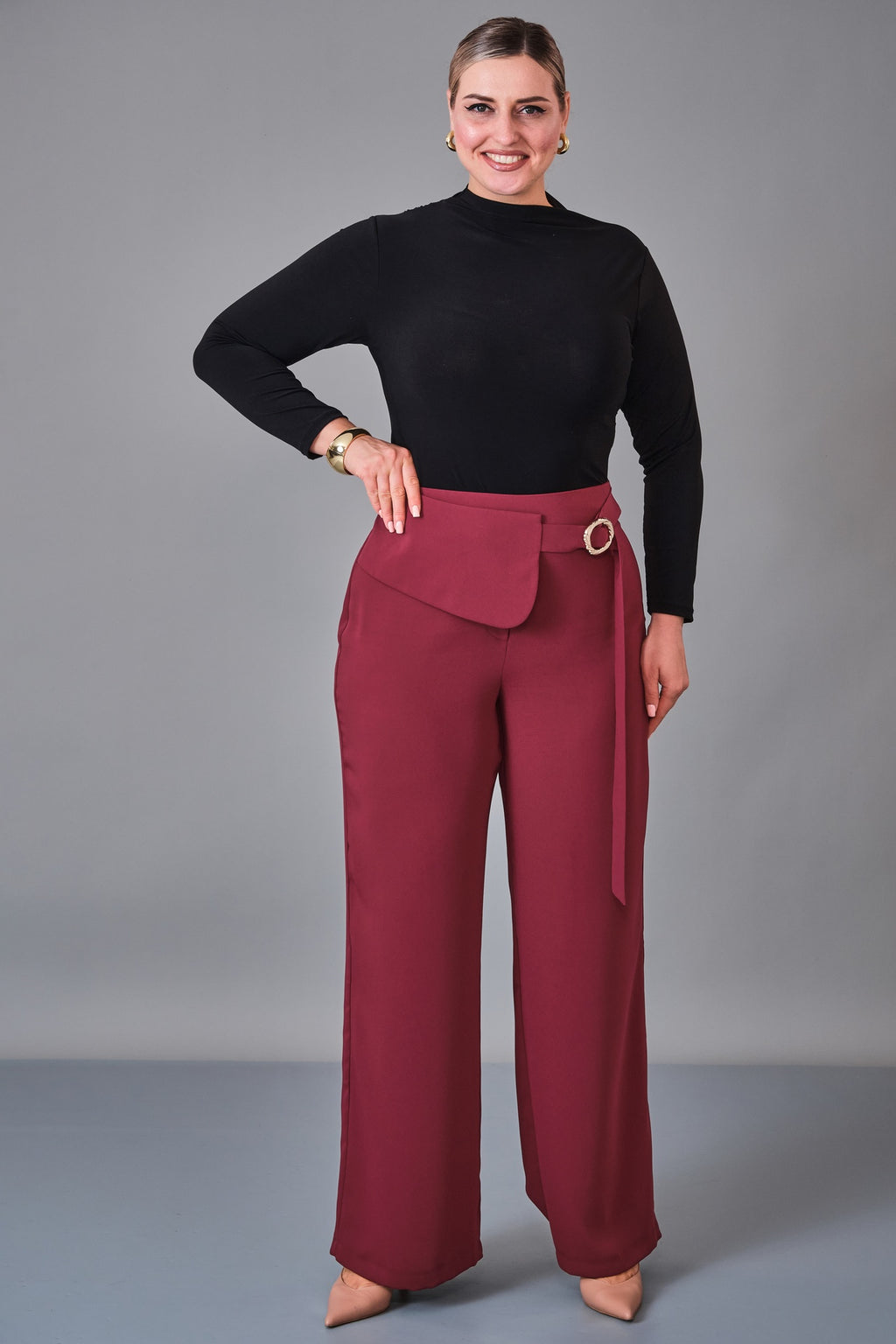 Laluce - Plus Size Trousers (L2.K27.PNT.2P249) - 8690200242106