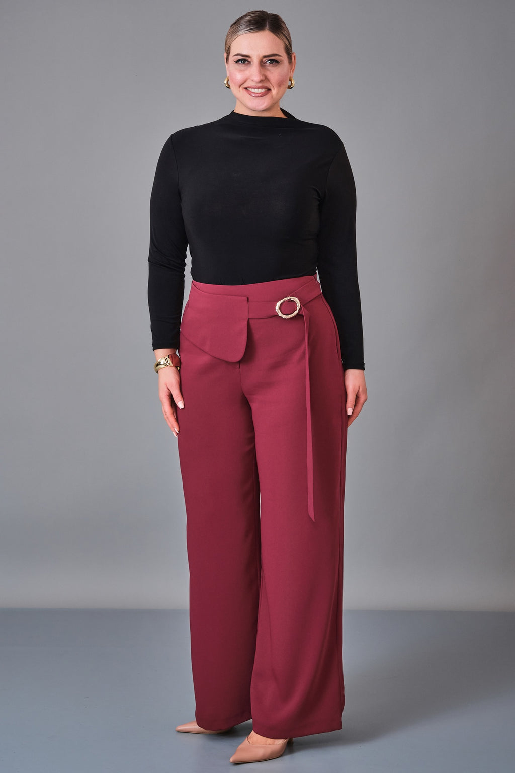 Laluce - Plus Size Trousers (L2.K27.PNT.2P249) - 8690200242106