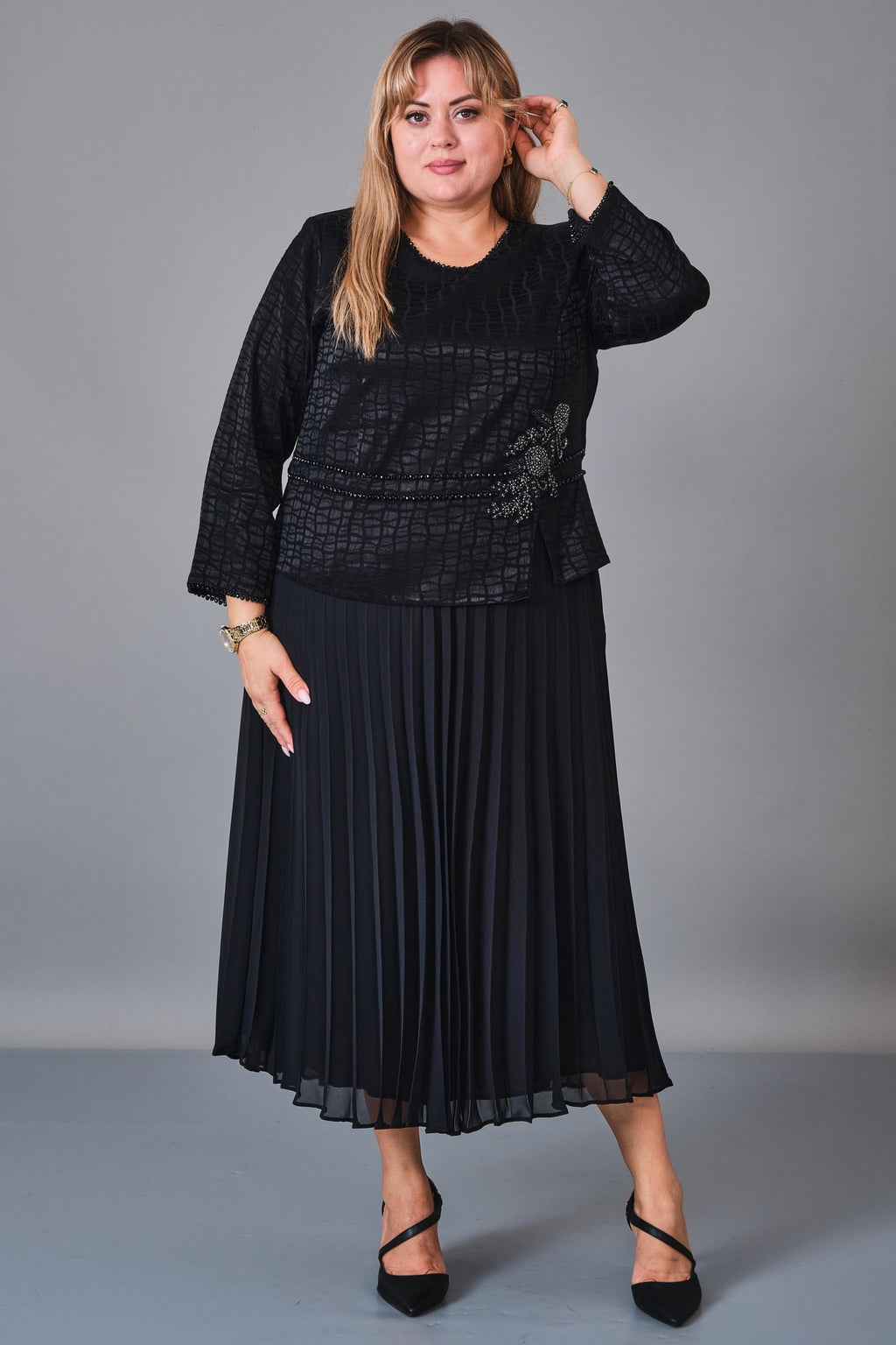 Gumanize - Plus Size Dress (GMZ2026-159-7323) - 8690200243516
