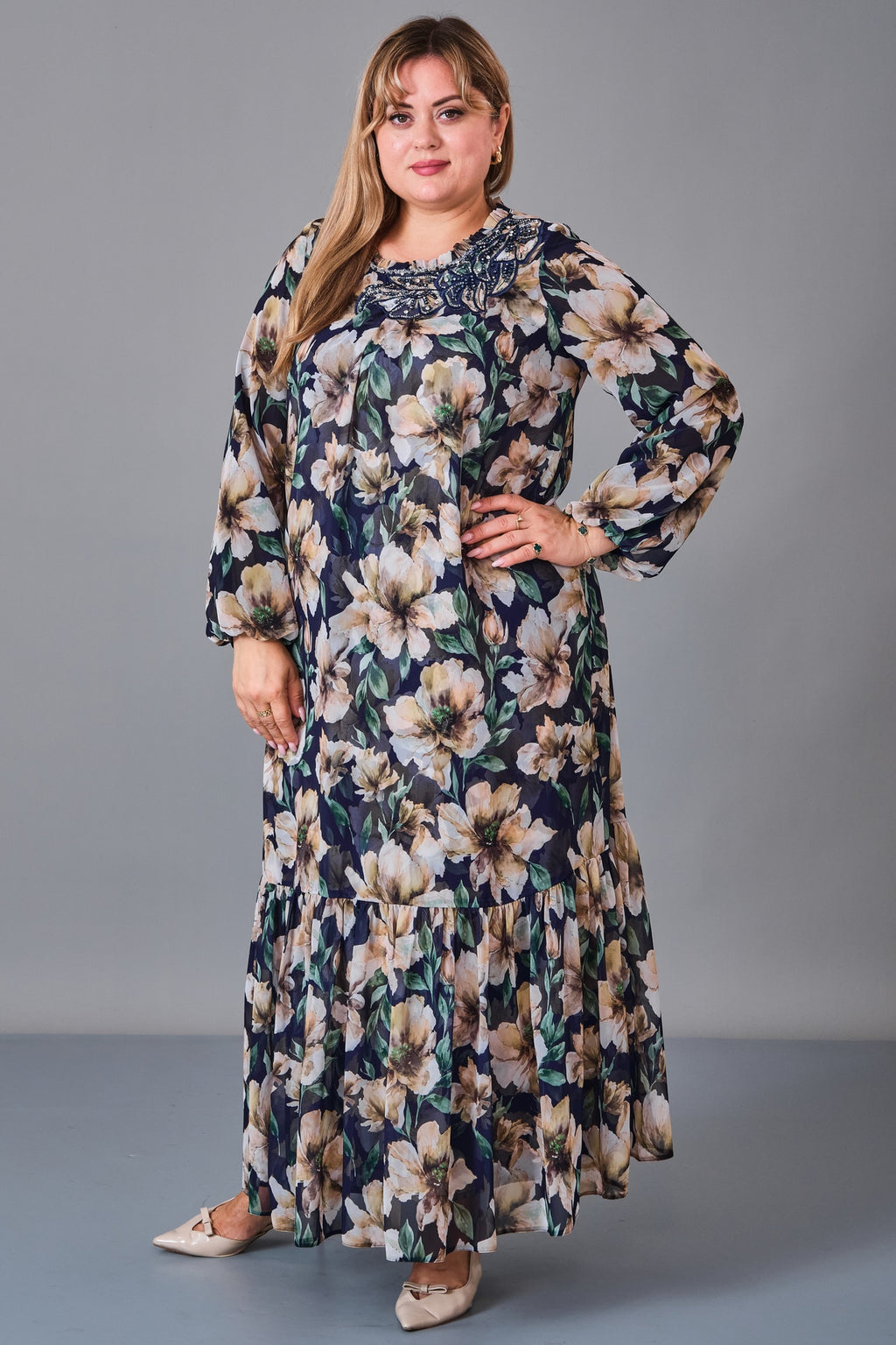 Gumanize - Plus Size Dress (GMZ2027-104-8526) - 8690200243523