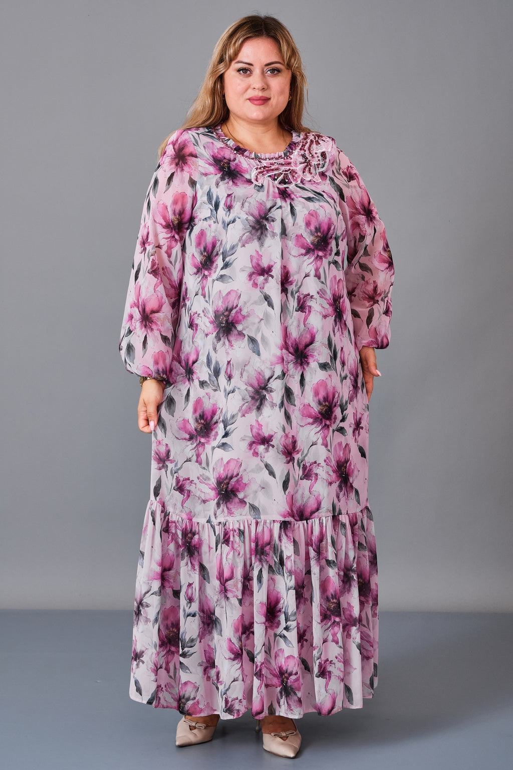 Gumanize - Plus Size Dress (GMZ2027-104-8526) - 8690200243547