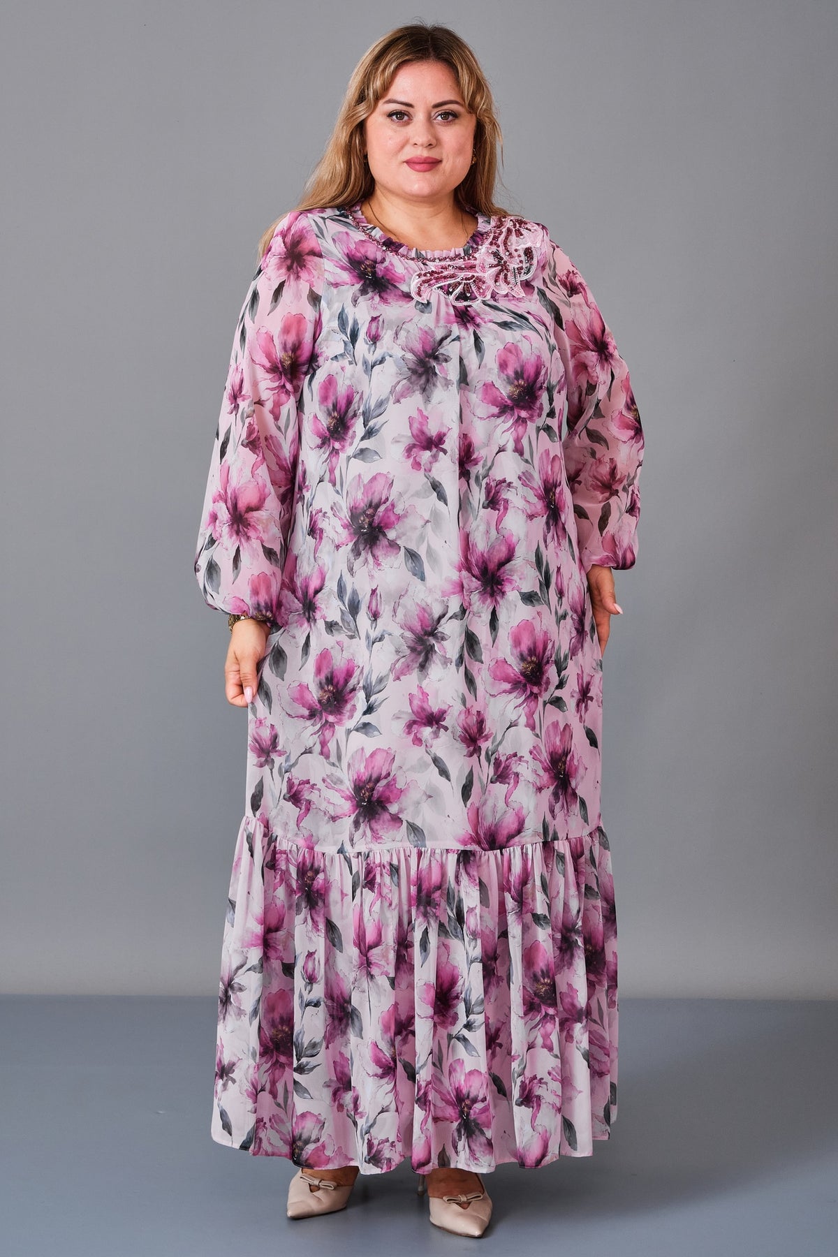 Gumanize - Plus Size Dress (GMZ2027-104-8526) - 8690200243547