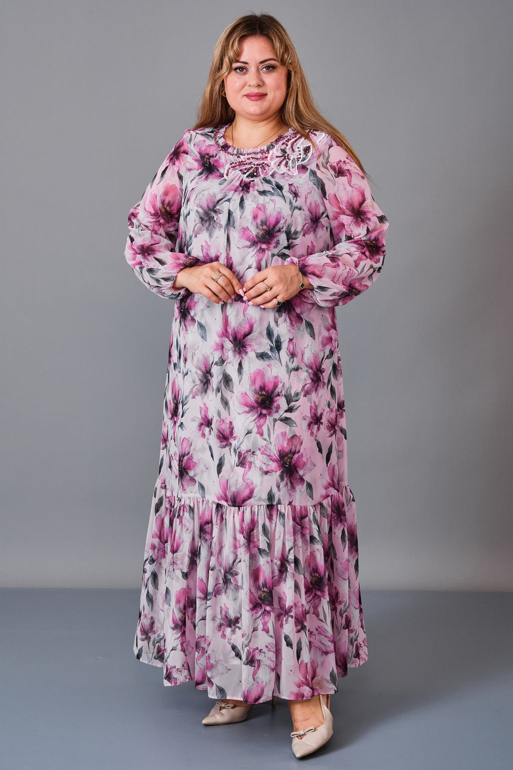 Gumanize - Plus Size Dress (GMZ2027-104-8526) - 8690200243547