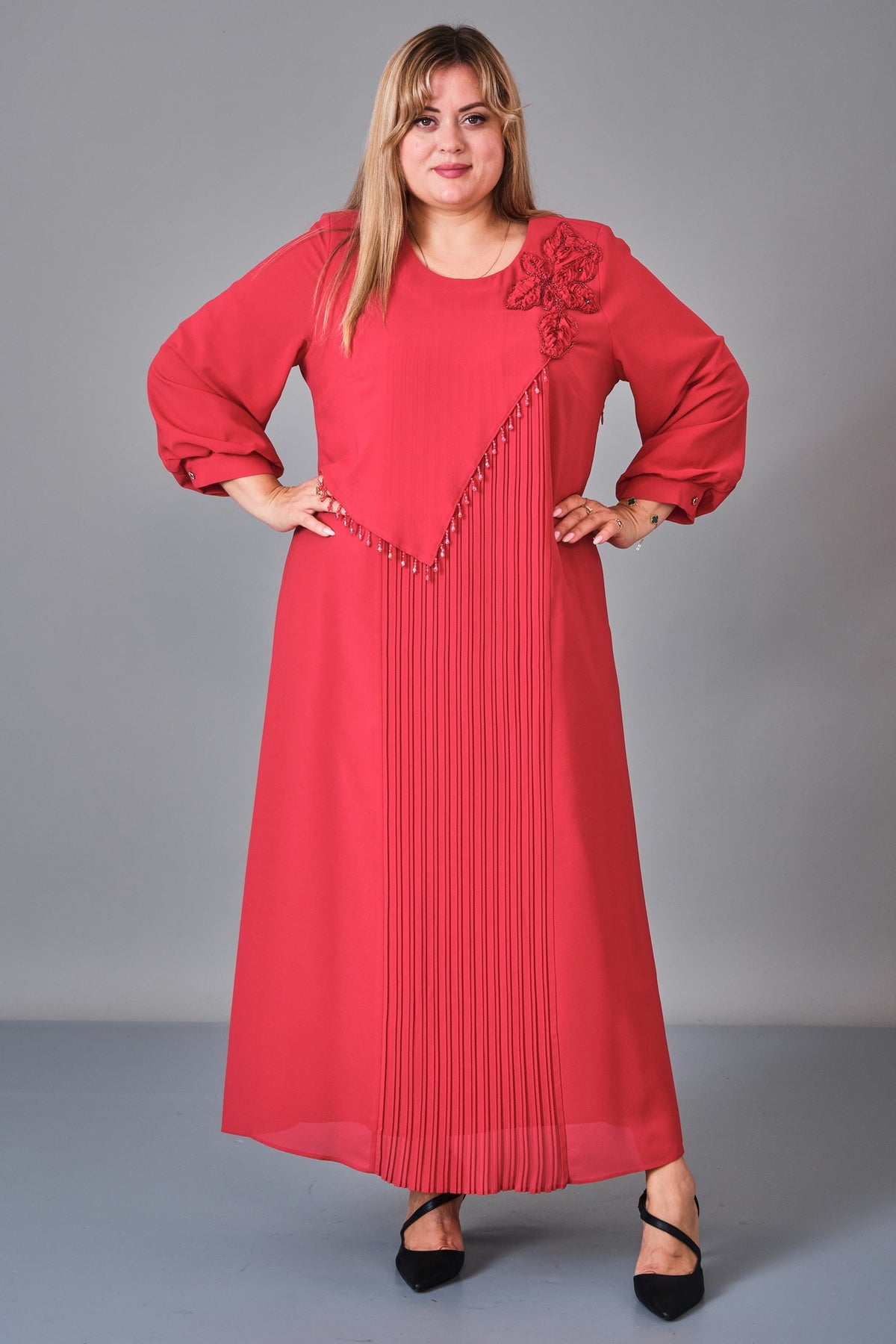 Gumanize - Plus Size Dress (GMZ2027-38-8269) - 8690200243585