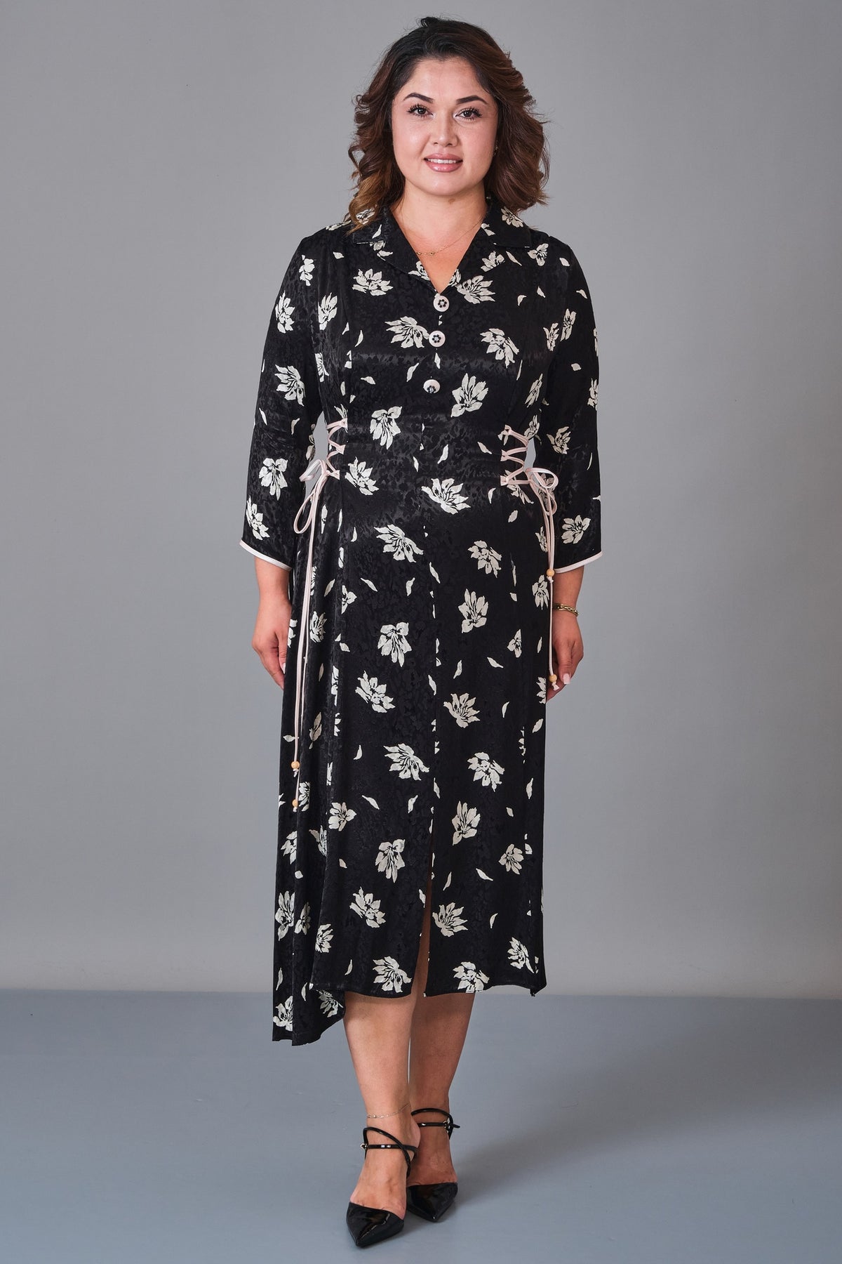 Dress Port - Plus Size Dress (DSP27K5805) - 8690200243752