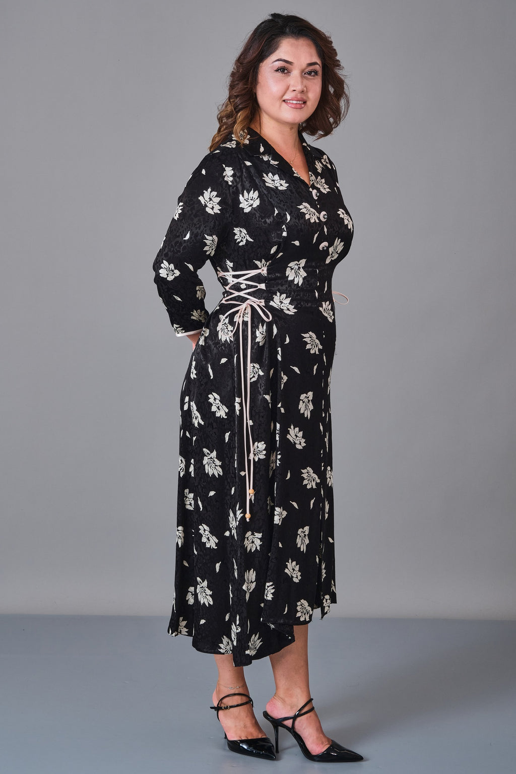 Dress Port - Plus Size Dress (DSP27K5805) - 8690200243752